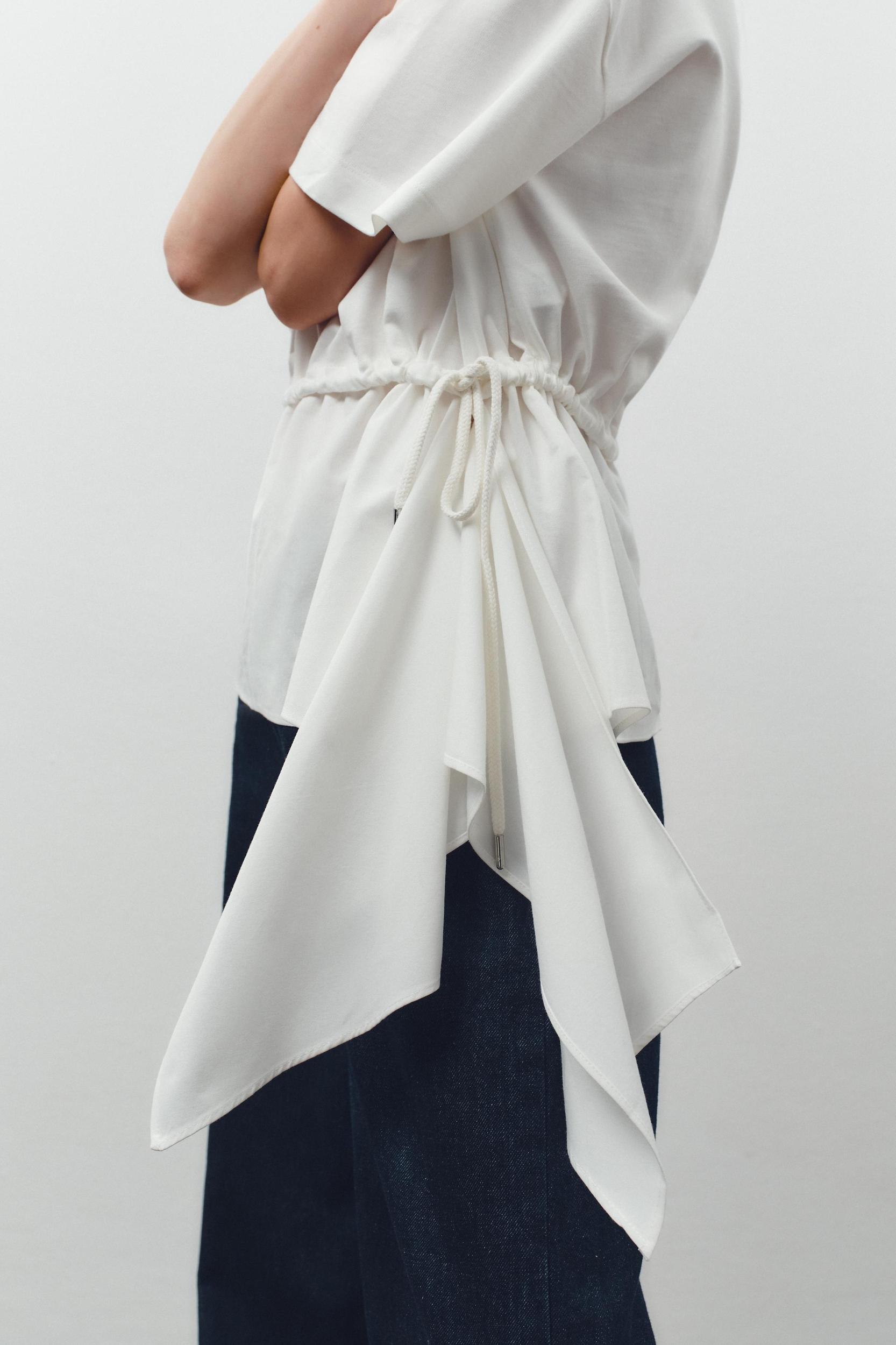 MIXED POPLIN T-SHIRT Product Image