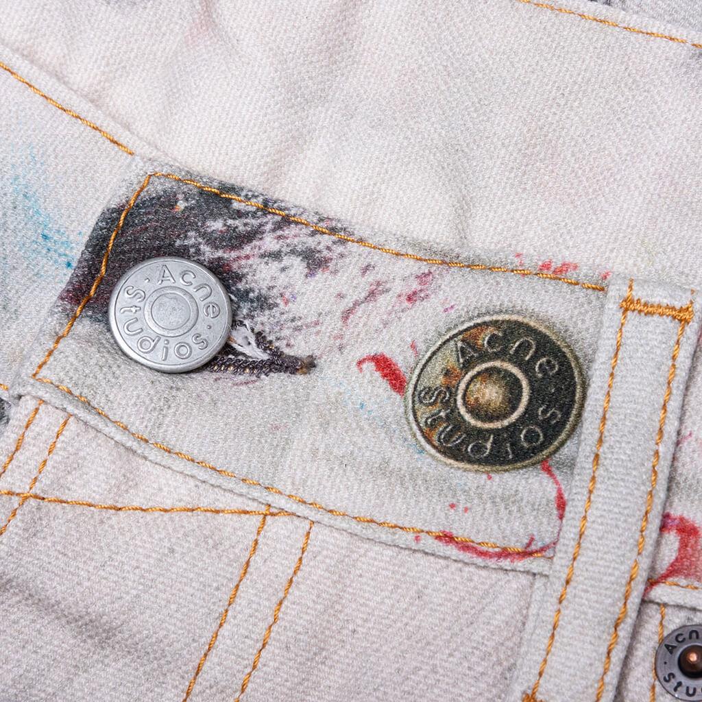 Denim Shorts - White/Multi Male Product Image