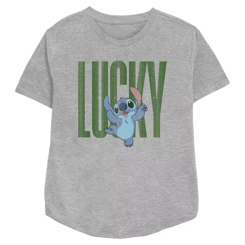 Disney's Lilo & Stitch Lucky Stitch Women's Relaxed Fit Graphic Tee,  Product Image