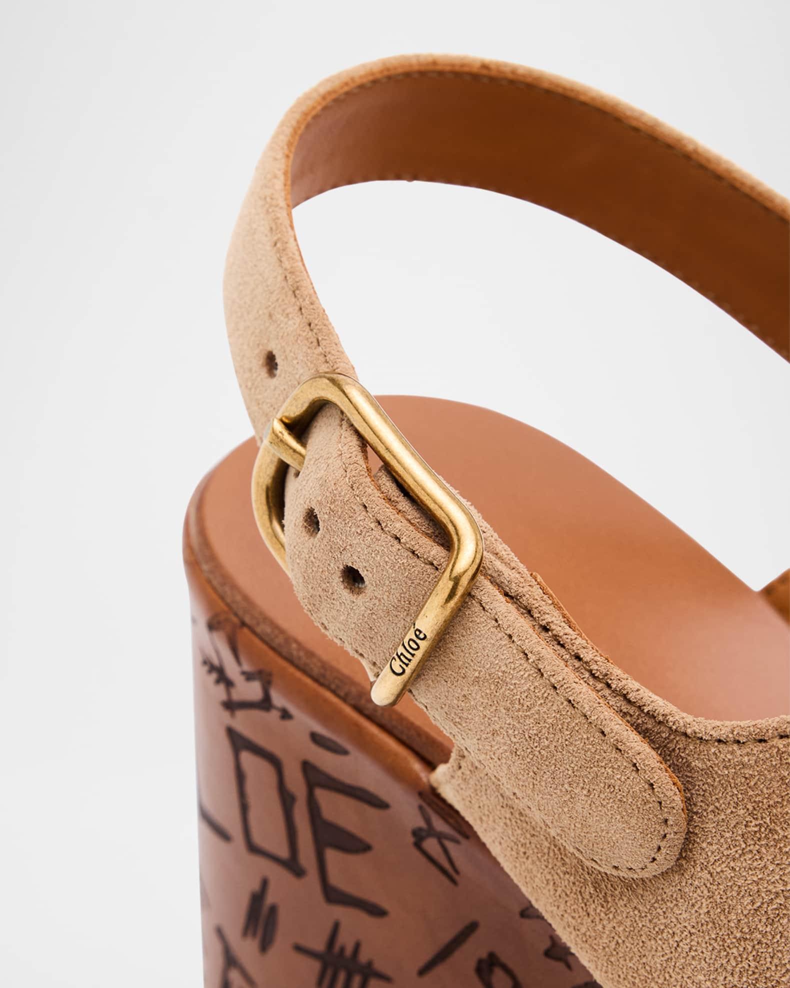 Maxime Platform Wedge Suede Sandals Product Image