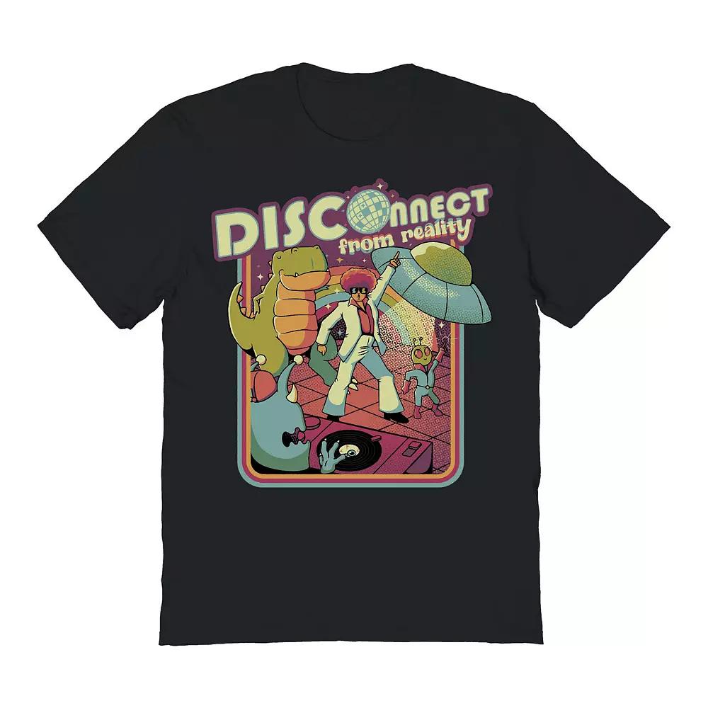 Men's COLAB89 by Threadless Disconnect From Reality Graphic Tee, Size: XL, Black Product Image