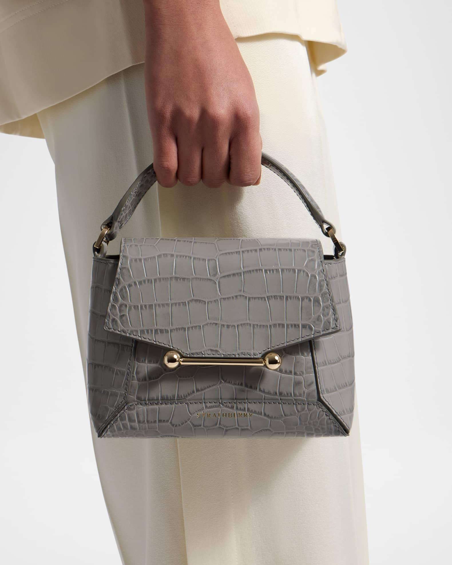 Mosaic Nano Croc-Embossed Leather Top-Handle Bag Product Image