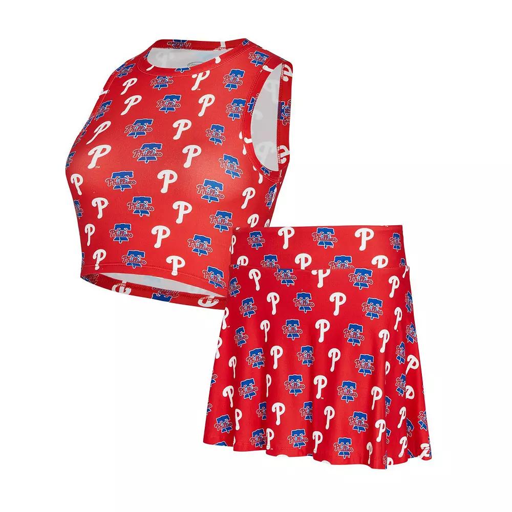 Women's Concepts Sport Red Philadelphia Phillies Knit Tank Top & Skort Set,  Product Image