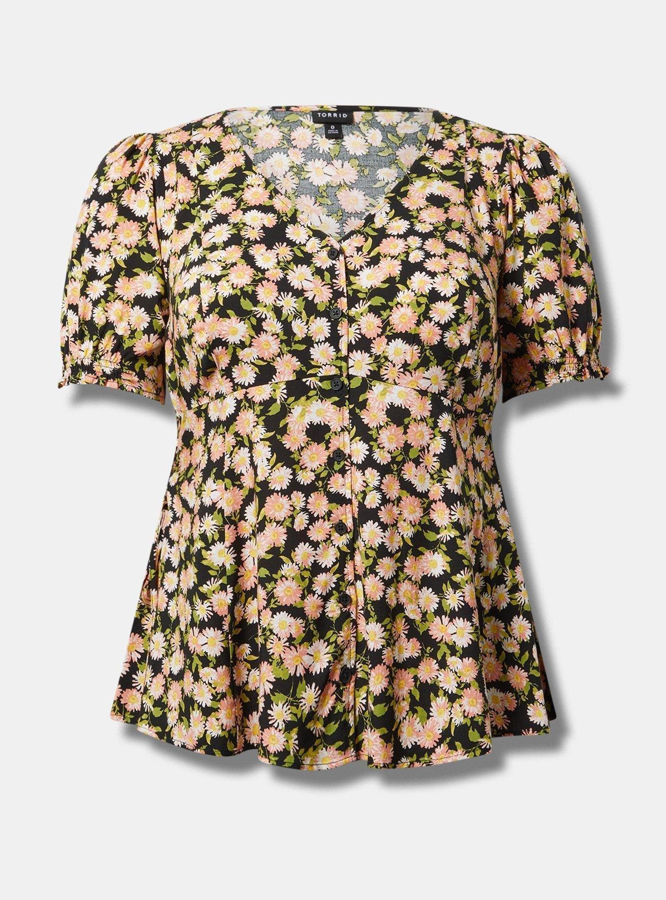 Challis Side Tie Short Sleeve Top Product Image