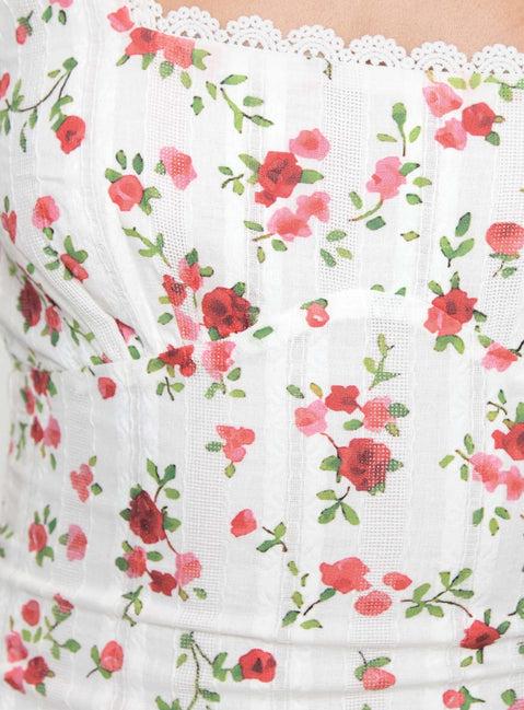 Dasha Mini Dress White Floral Tall Product Image