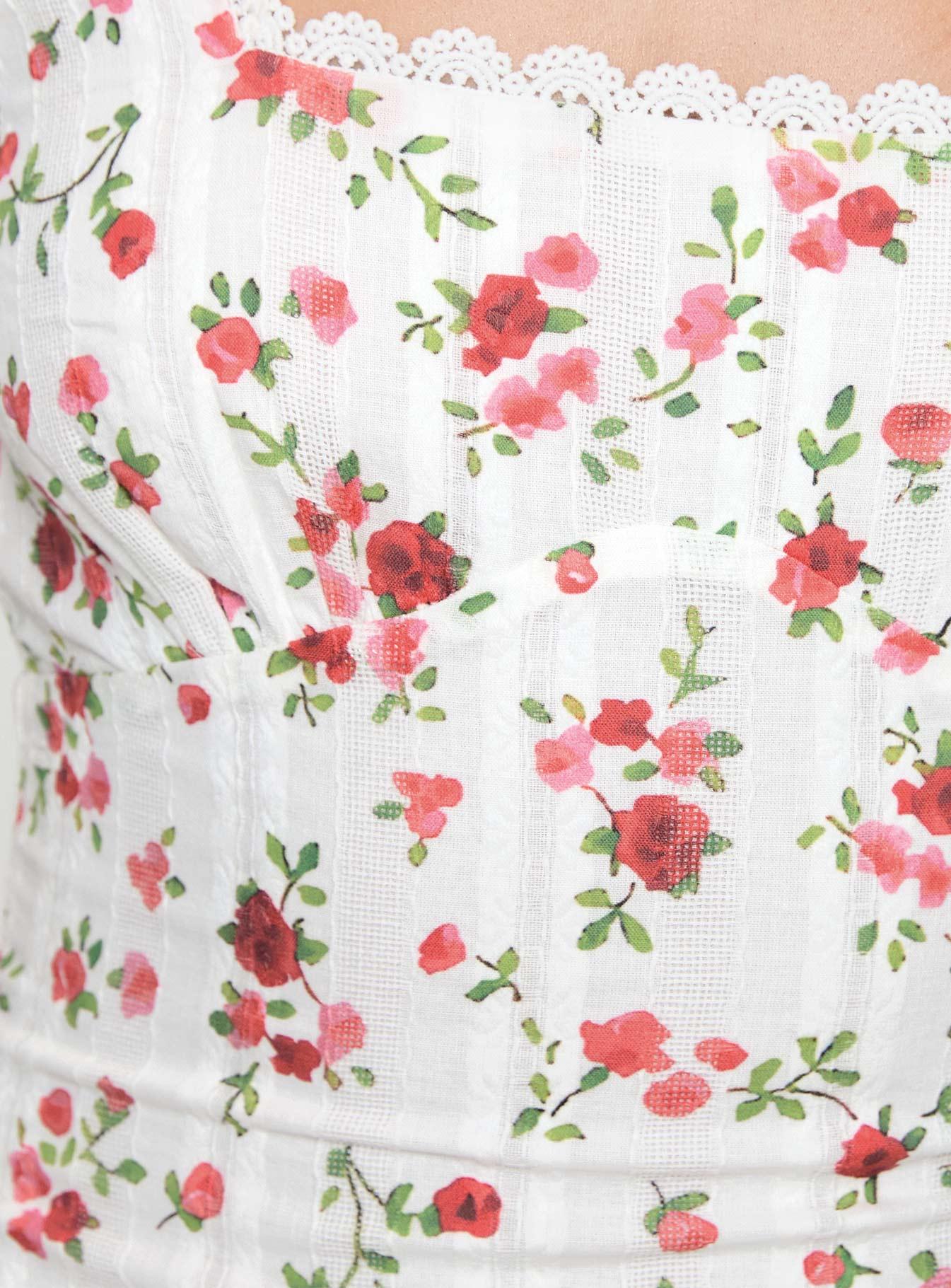 Dasha Mini Dress White Floral Tall Product Image