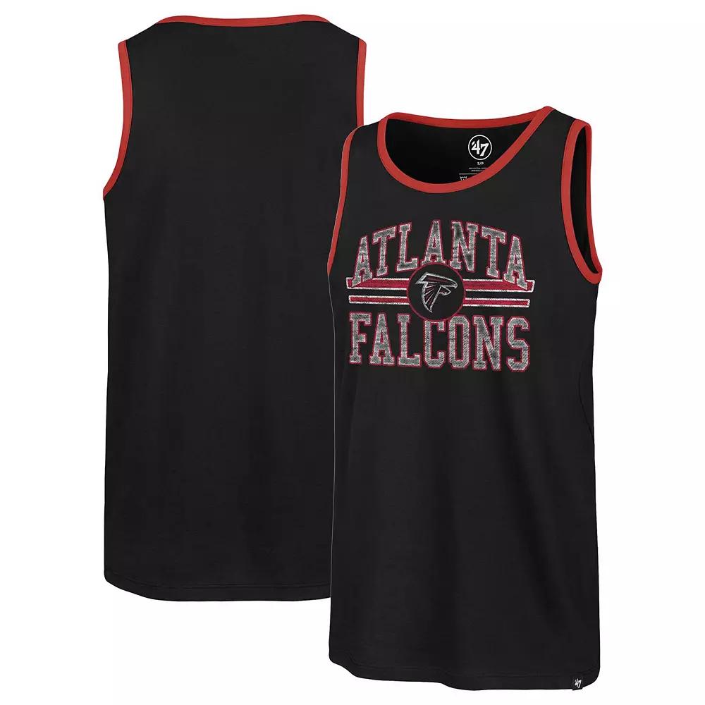 Men's '47  Black Atlanta Falcons Winger Franklin Tank Top, Size: Large Product Image