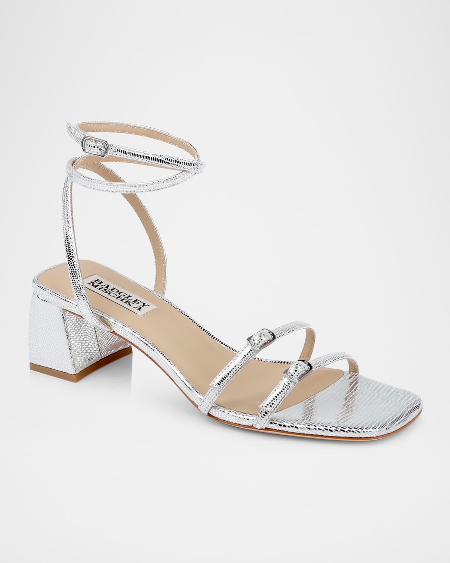 Dania Ankle-Strap Buckle Leather Sandals Product Image