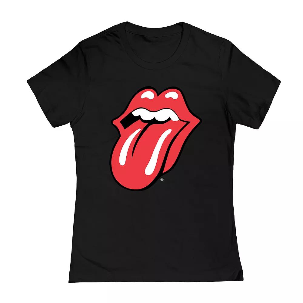 Juniors' Rolling Stones Tongue Classic Graphic Tee, Girl's, Size: Large, Black Product Image