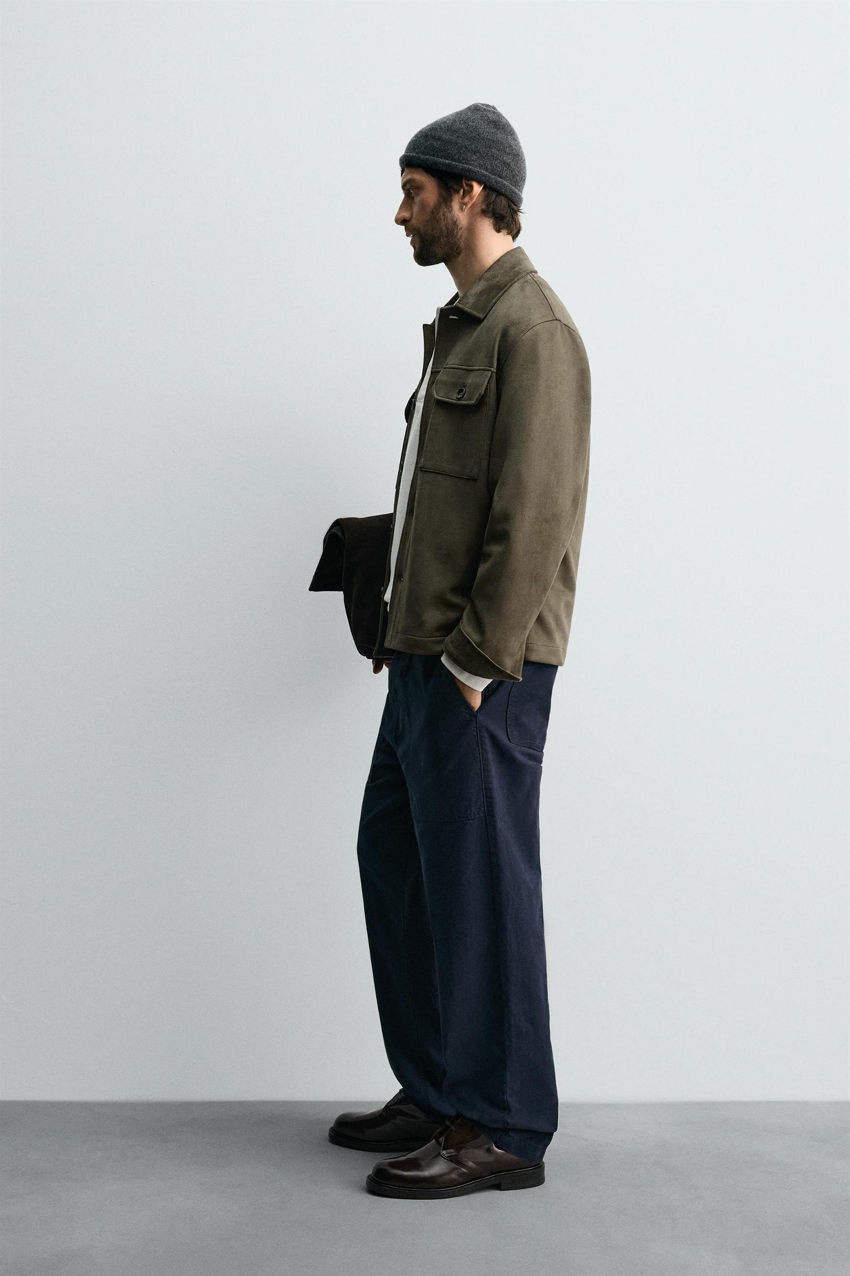 FAUX SUEDE OVERSHIRT Product Image