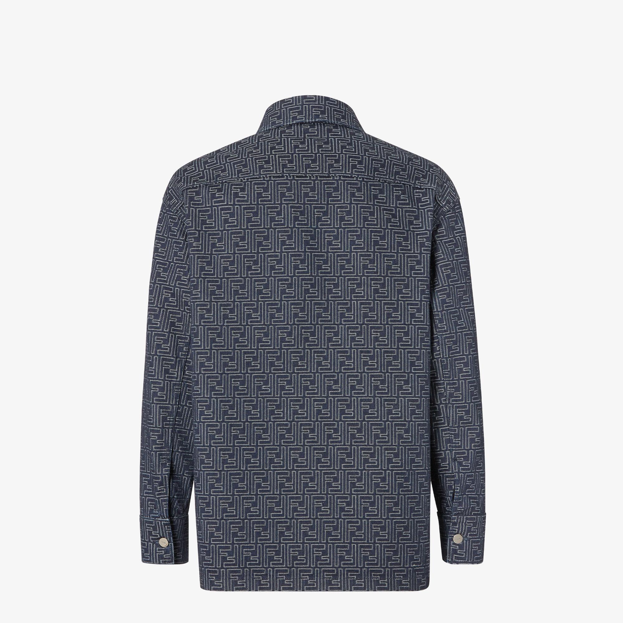 Jeans JacketBlue FF Jacquard denim jacket Product Image