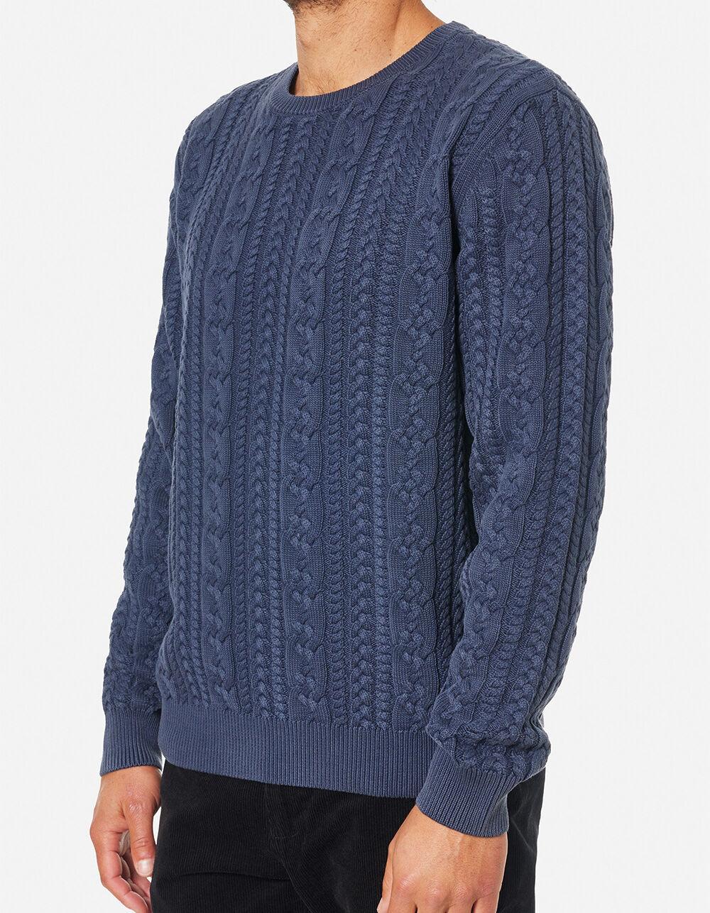 KATIN Fisherman Mens Sweater - NAVY Product Image