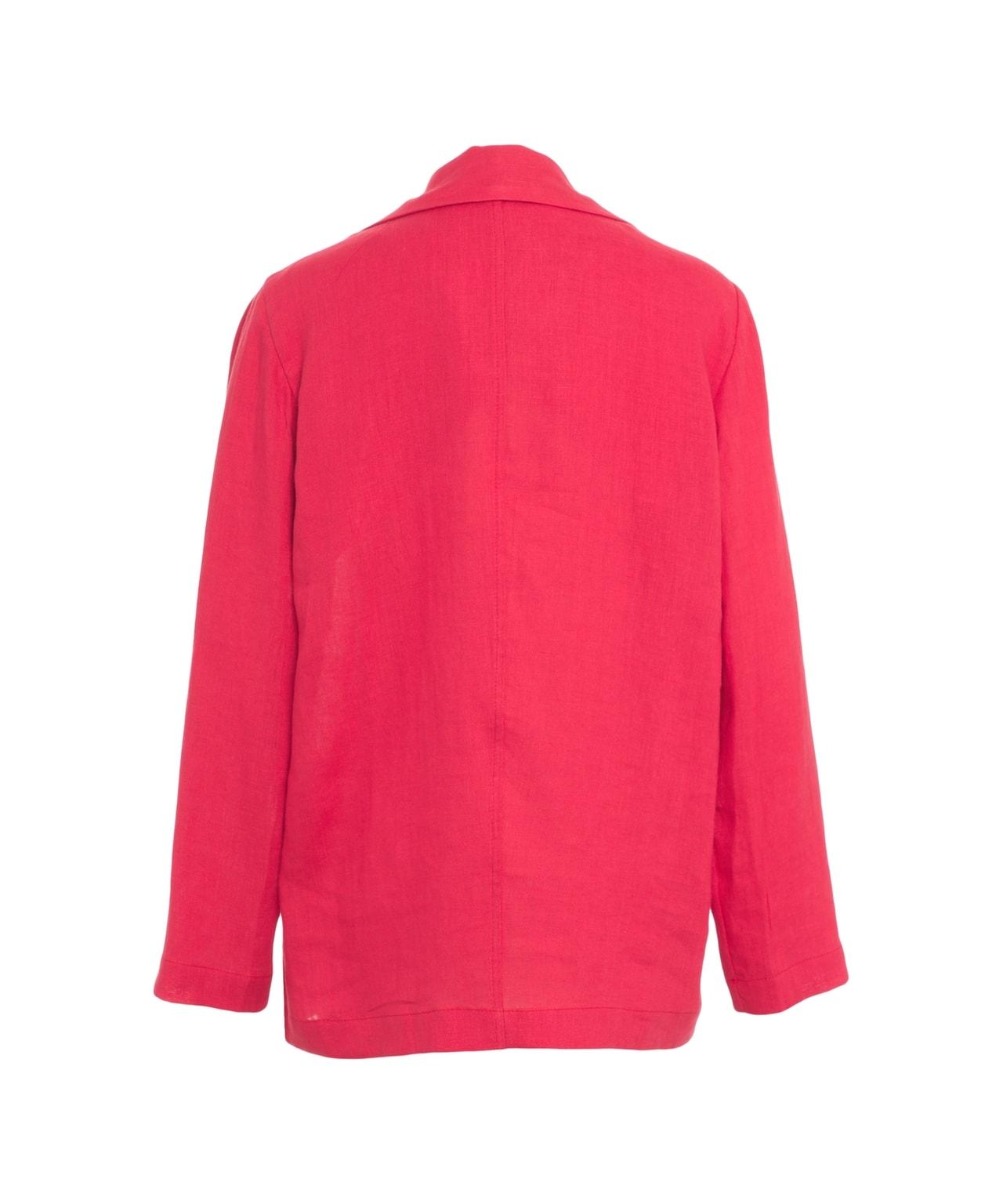 Single-breasted linen blazer Product Image