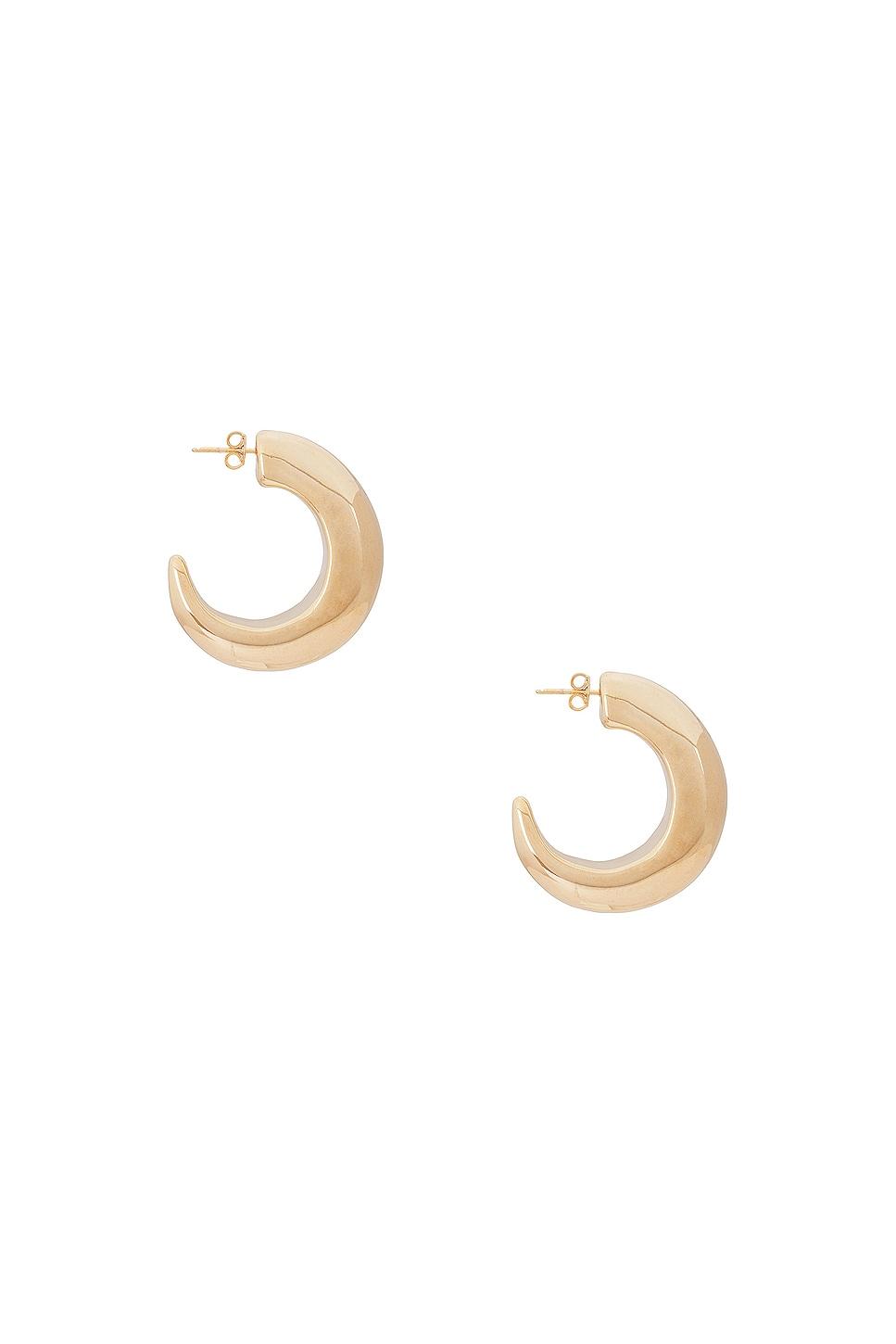 Large Moon Hoop Earrings Product Image