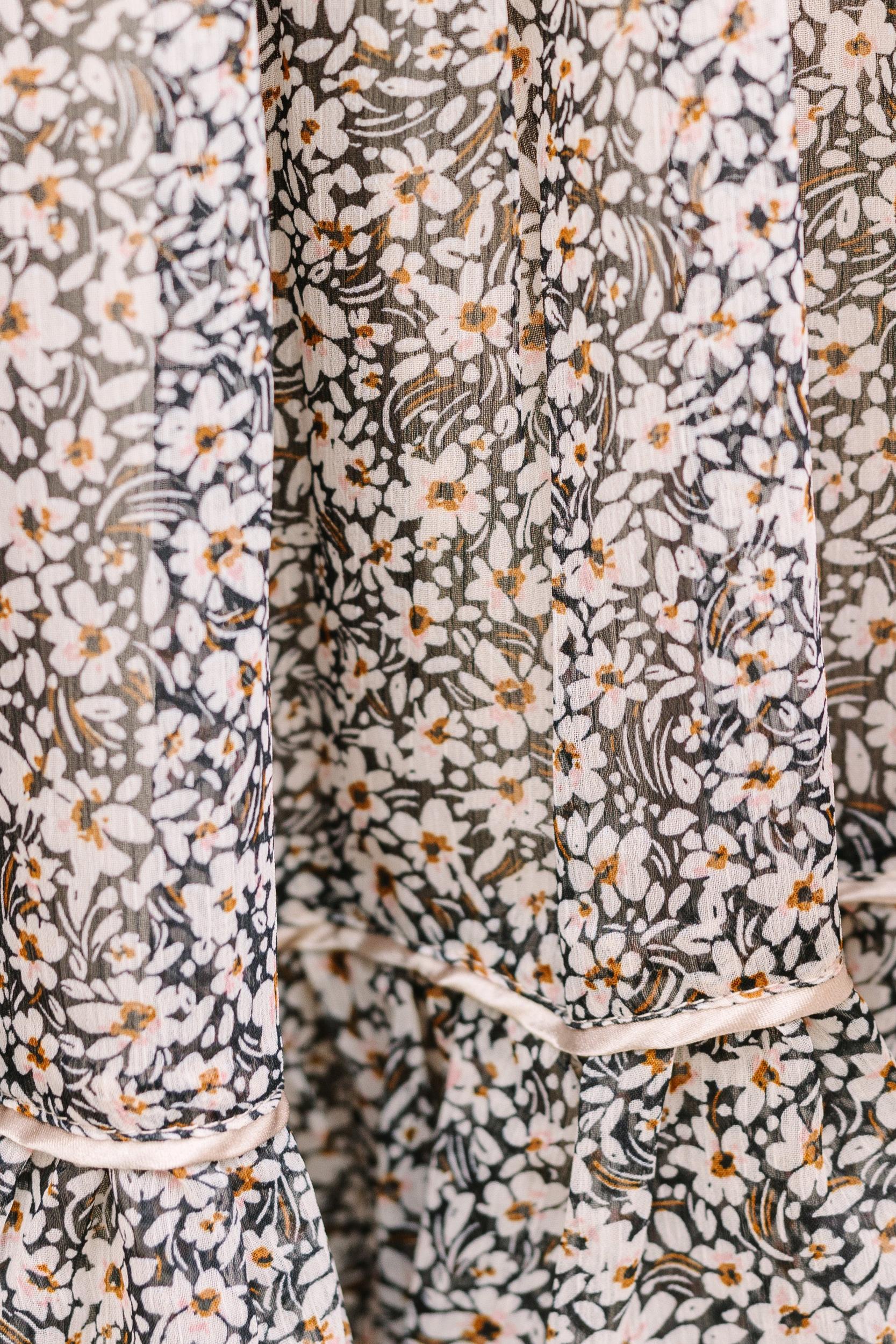 Olivaceous: Just Getting Started Black Ditsy Floral Dress Female Product Image