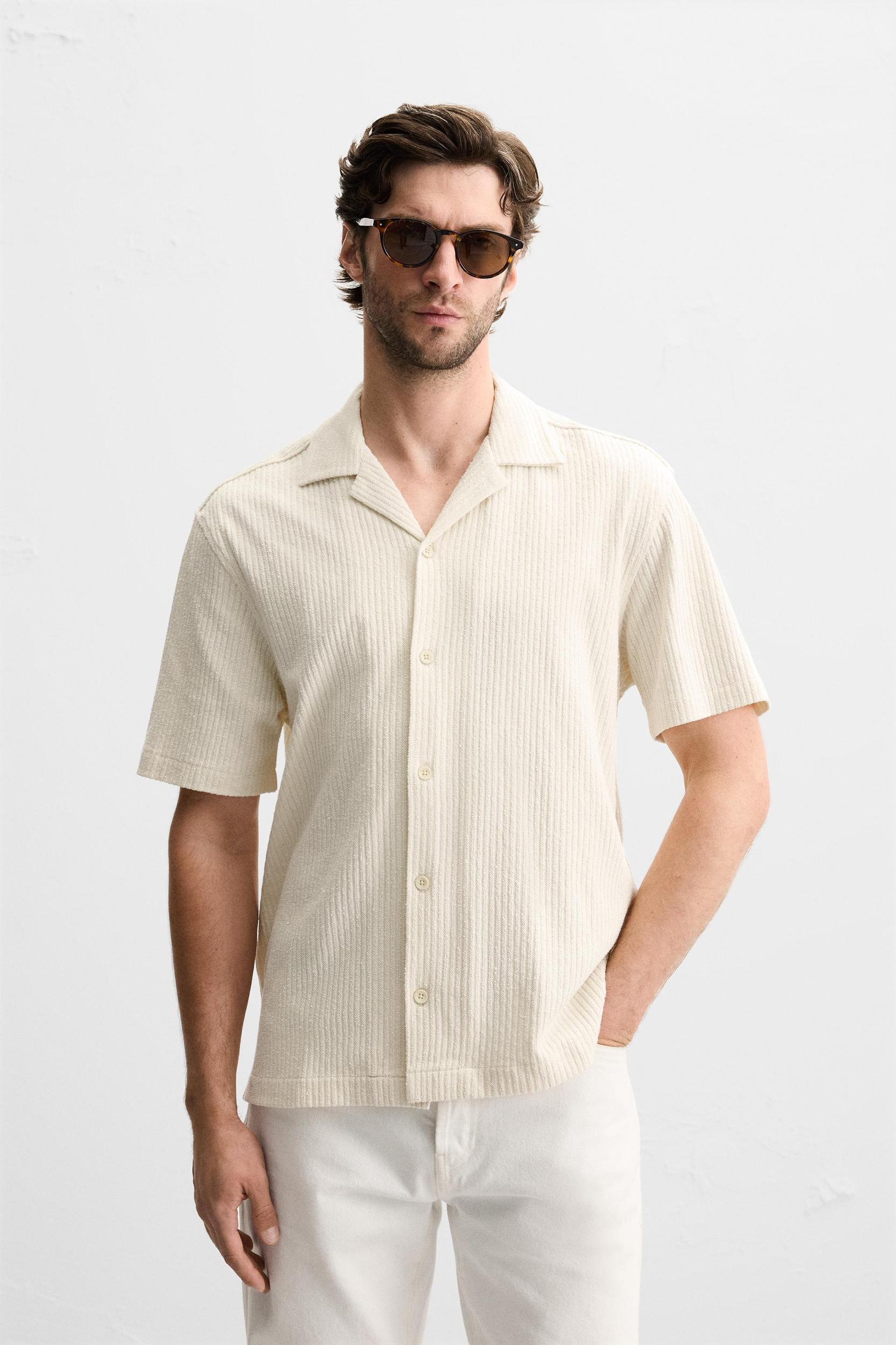 RUFFLED TEXTURED SHIRT Product Image