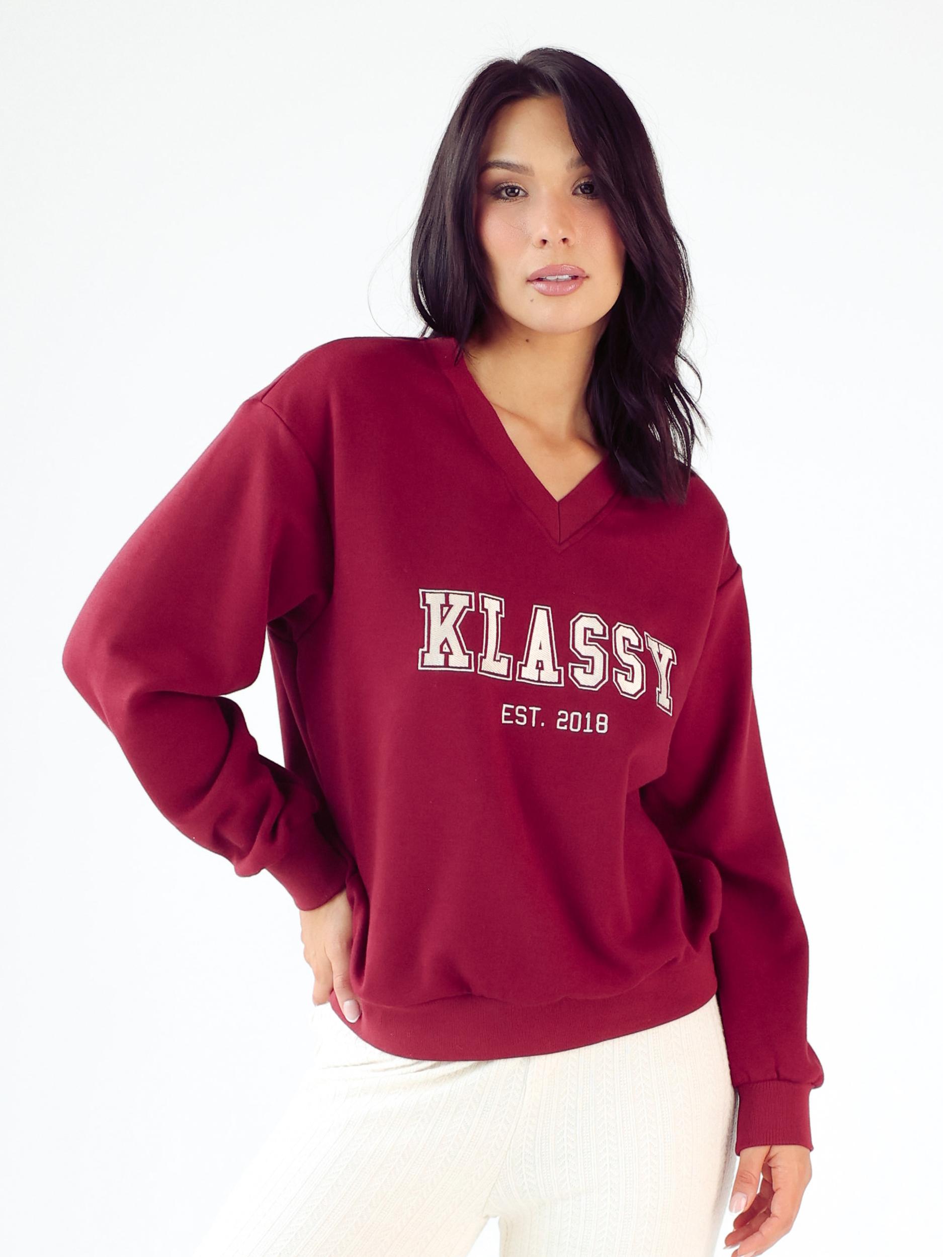 Klassy Varsity Sweater Product Image