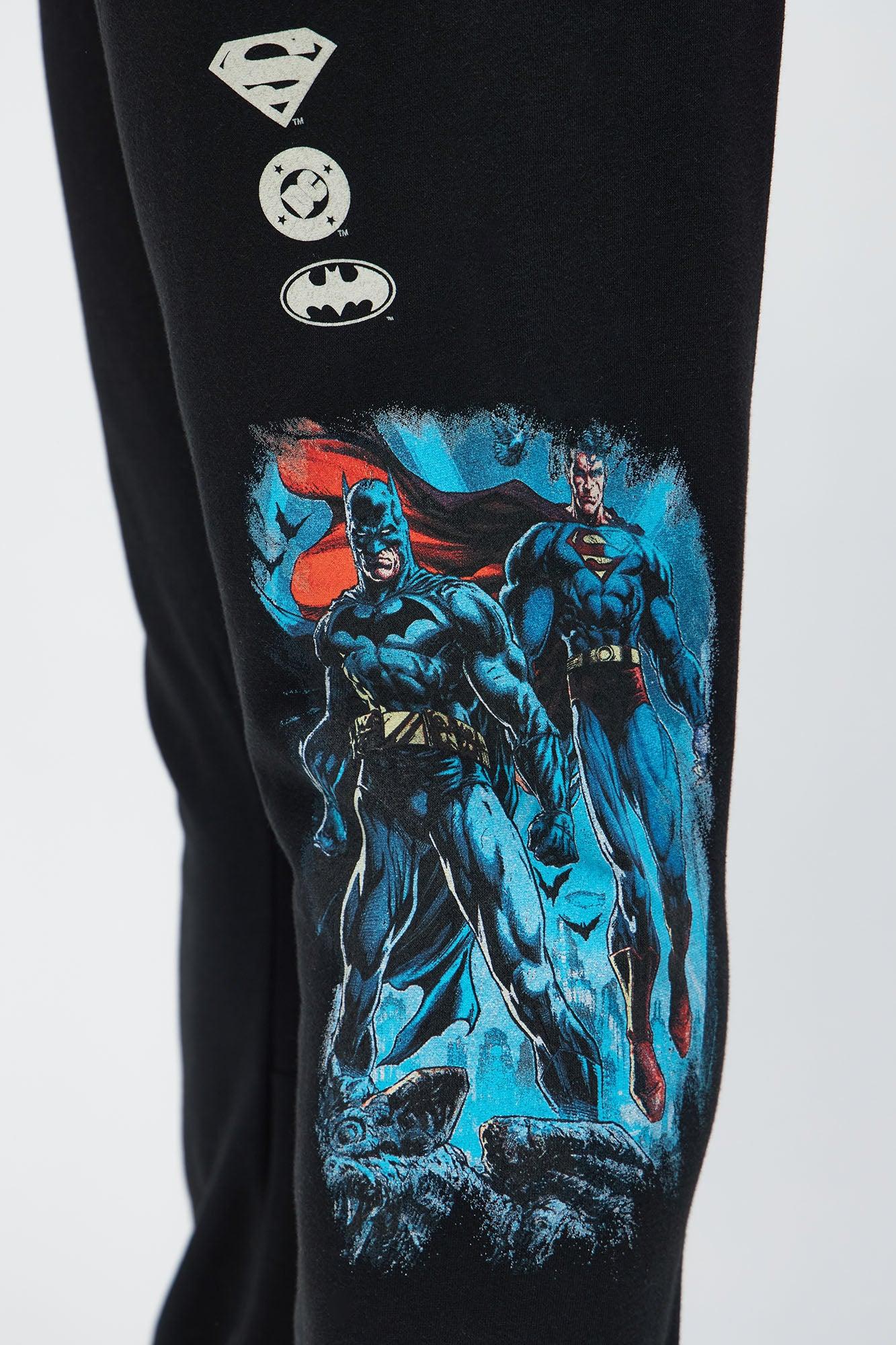 Batman Superman Best Heroes Sweatpants - Black Product Image