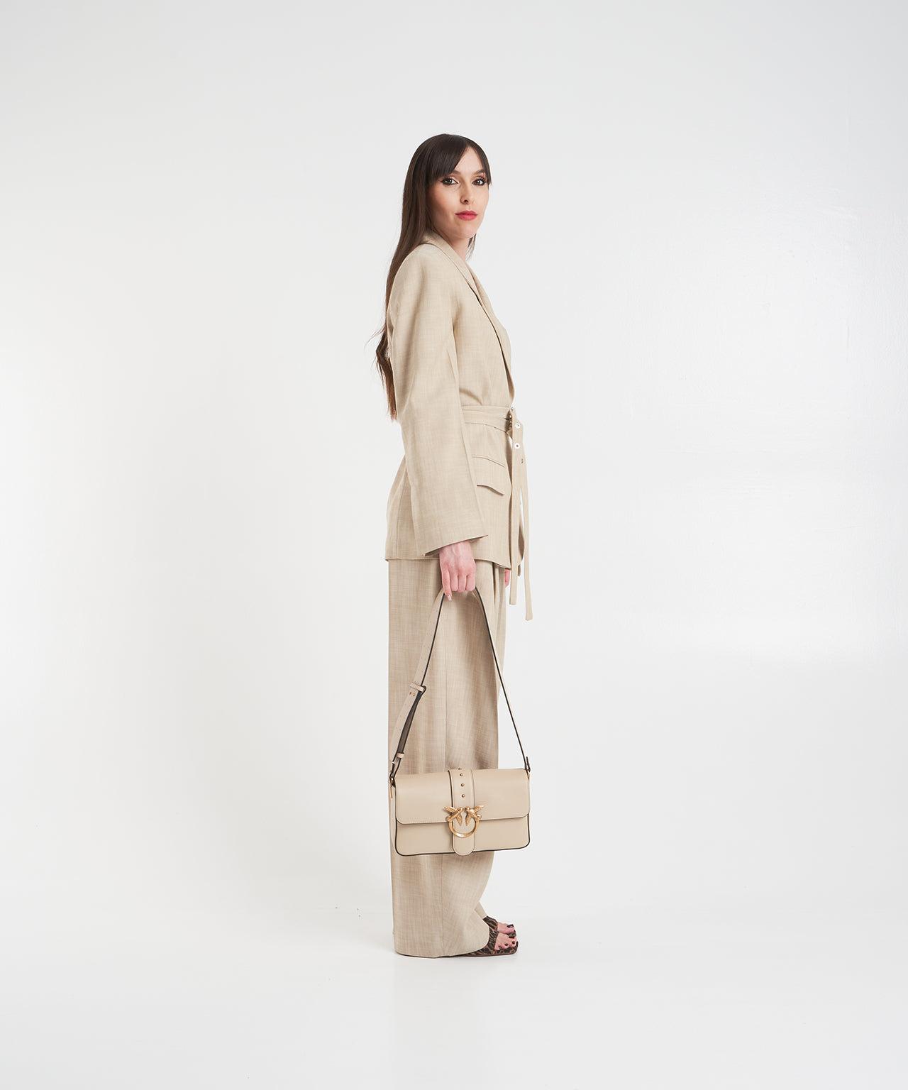 Wide leg pants with pleats Product Image
