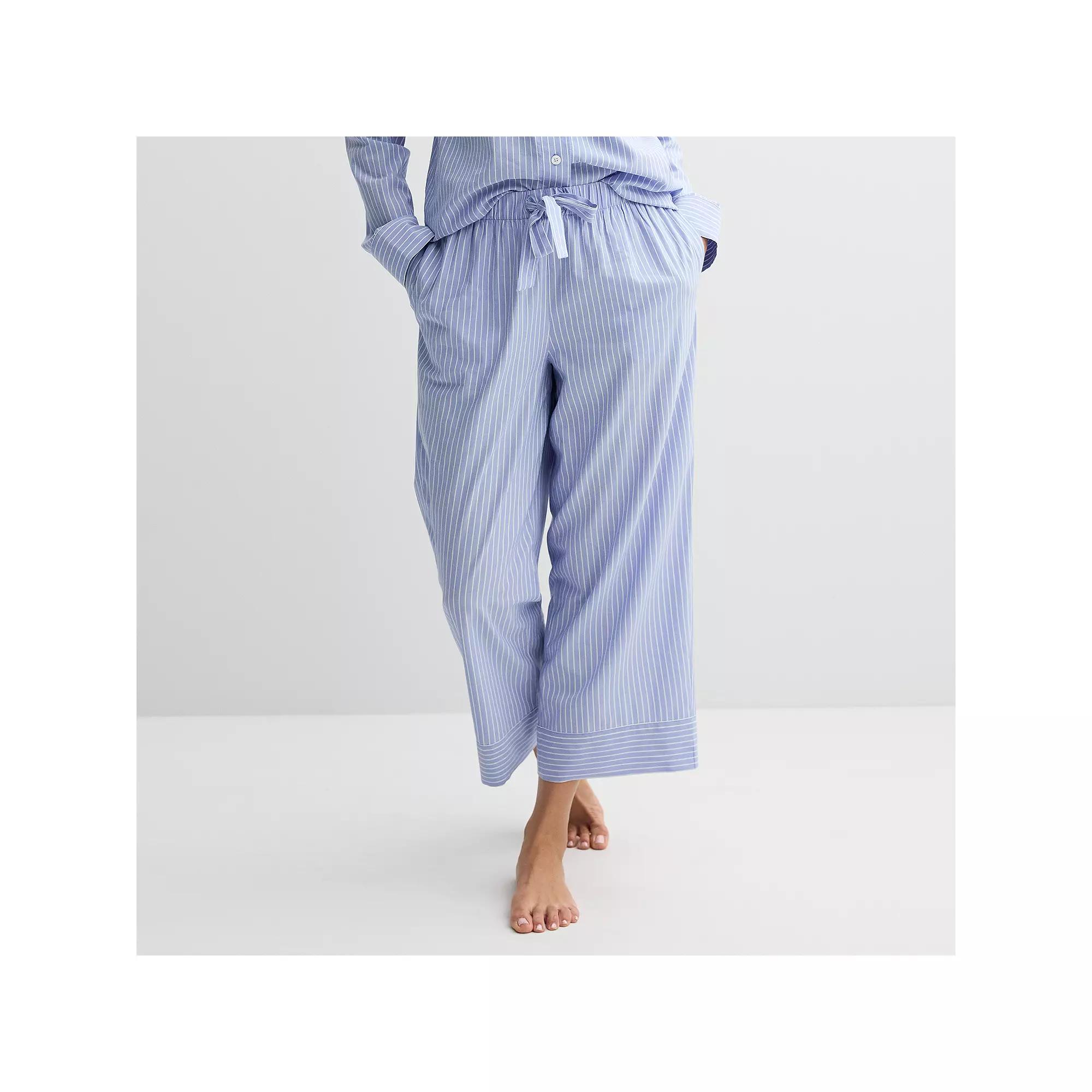 Women's Sonoma Goods For Life® Woven Sleep Pants, Size: Large, White Stripe Product Image