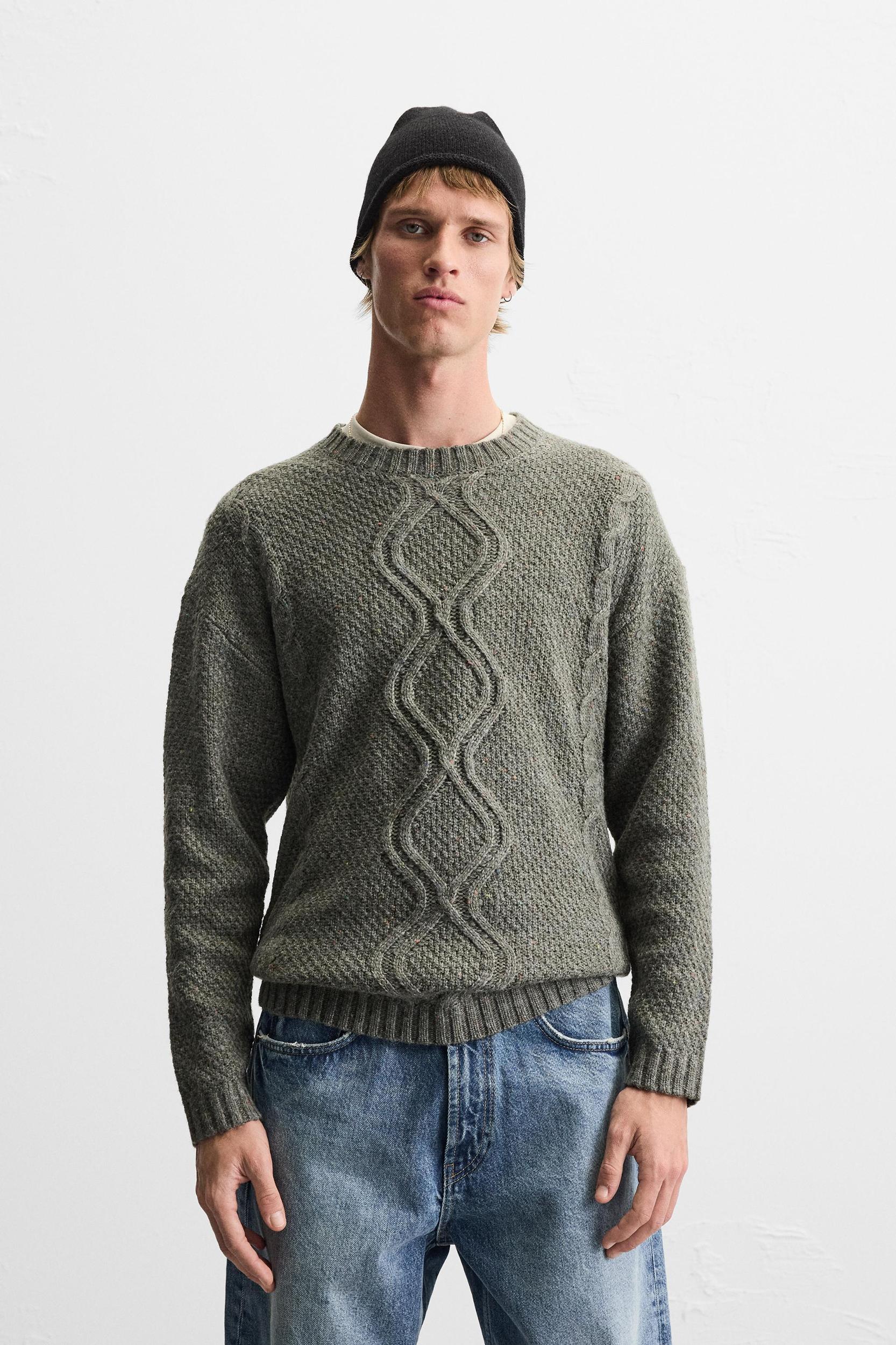 BRAIDED TEXTURED SWEATER Product Image