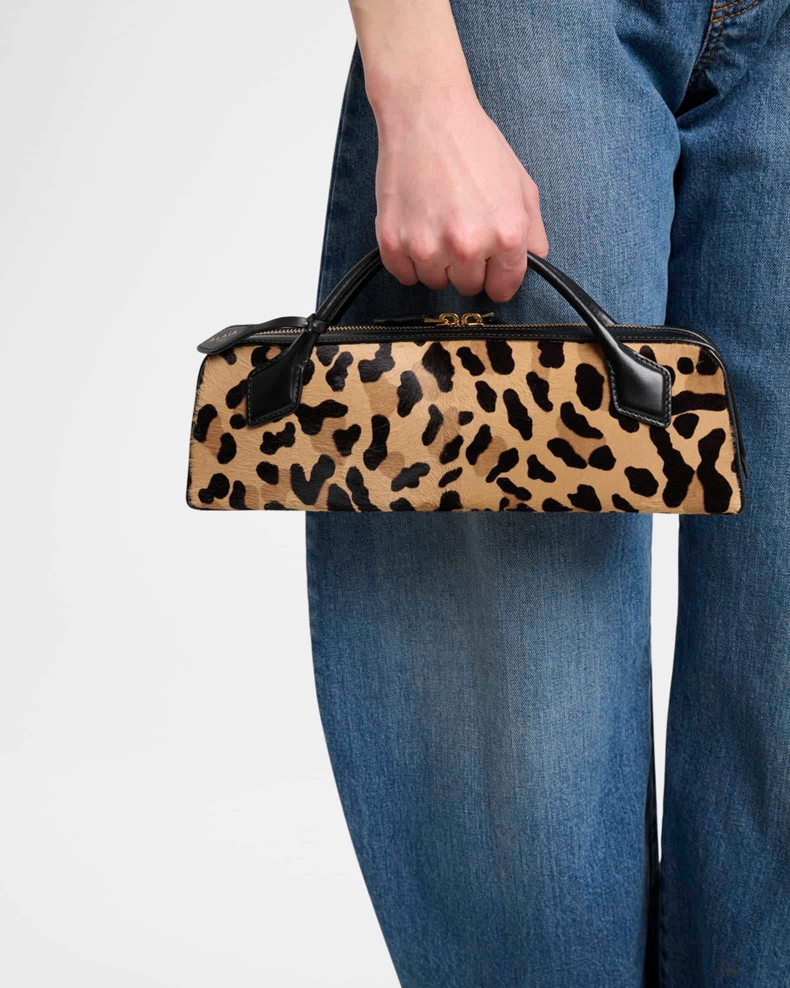 Le Teckel Clutch Bag in Leopard Calf Hair Product Image