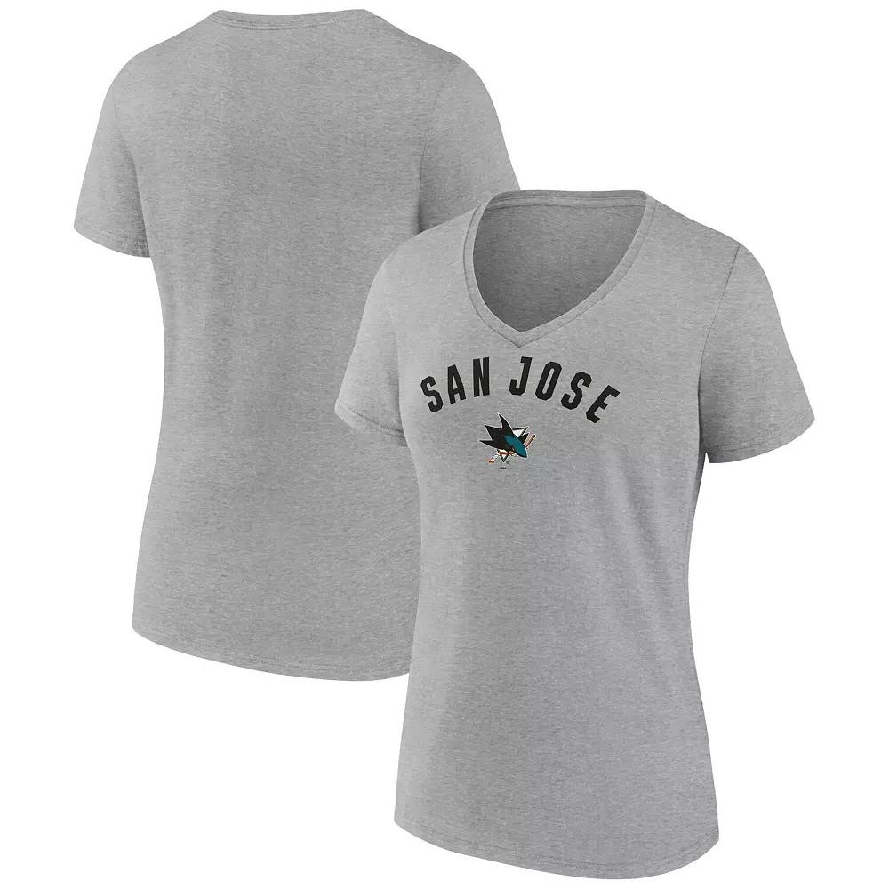 Women's Fanatics  Gray New York Mets V-Neck T-Shirt, Size: Small, Grey Product Image