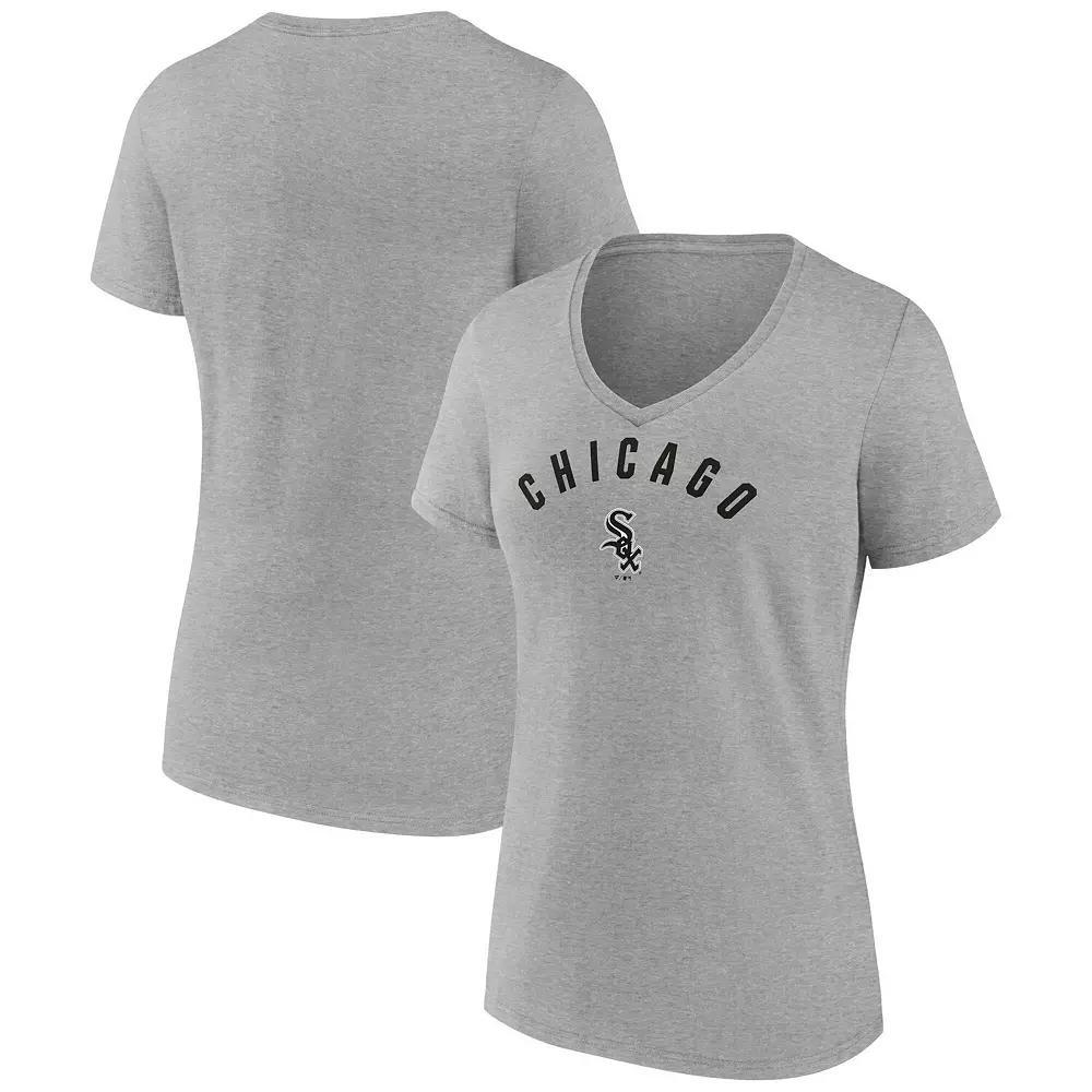 Women's Fanatics Gray Detroit Red Wings V-Neck T-Shirt,  Product Image
