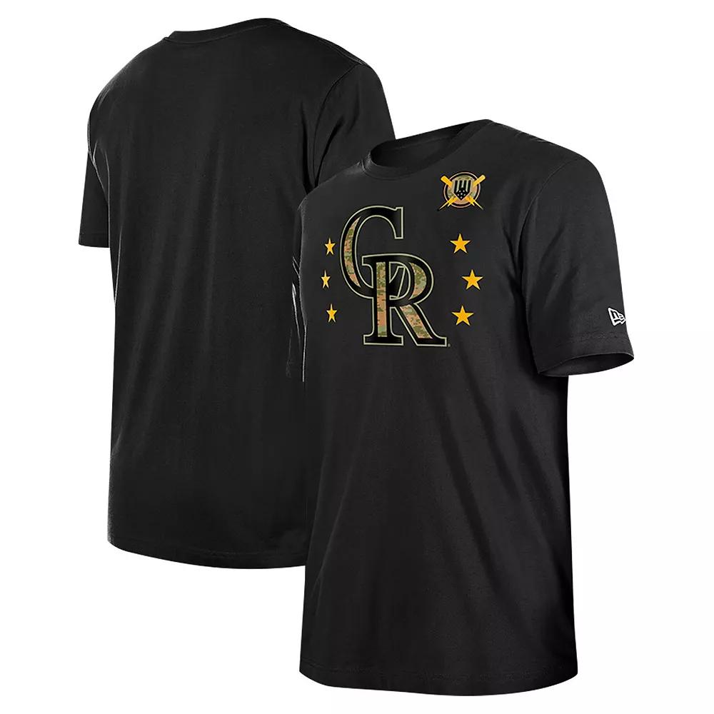 Men's New Era Black Colorado Rockies 2024 Armed Forces Day T-Shirt,  Product Image