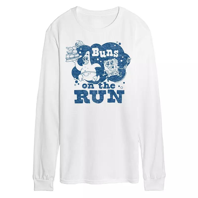 Men's Nickelodeon SpongeBob Squarepants Buns On The Run Long Sleeve,  Product Image