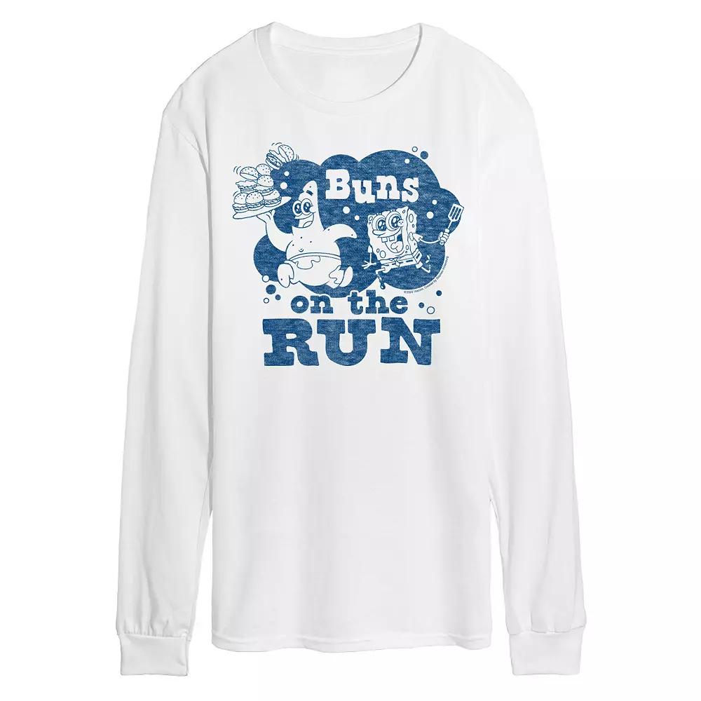 Men's Nickelodeon SpongeBob Squarepants Buns On The Run Long Sleeve,  Product Image