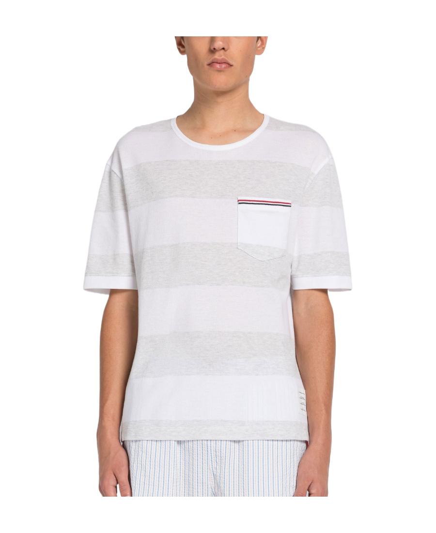 THOM BROWNE Oversized Pocket T-shirt Clothing In White Product Image