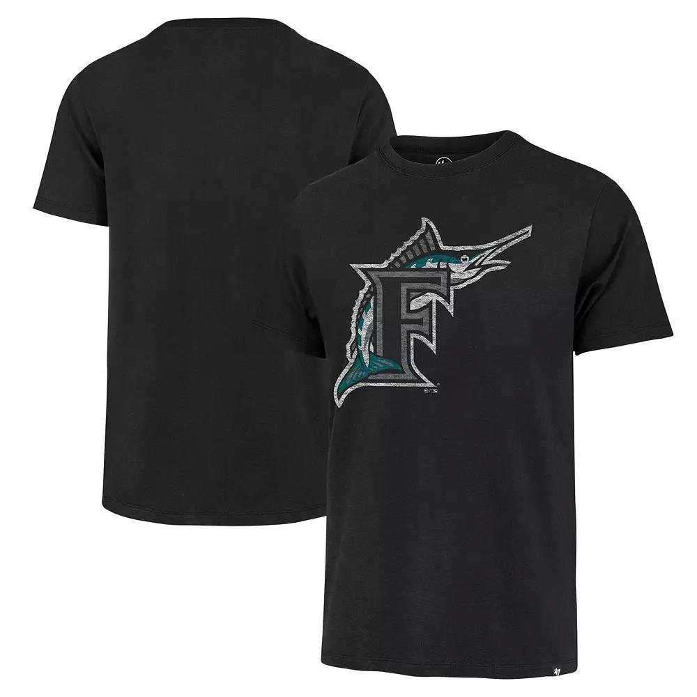 Men's '47 Black Miami Marlins Premier Franklin T-Shirt,  Product Image