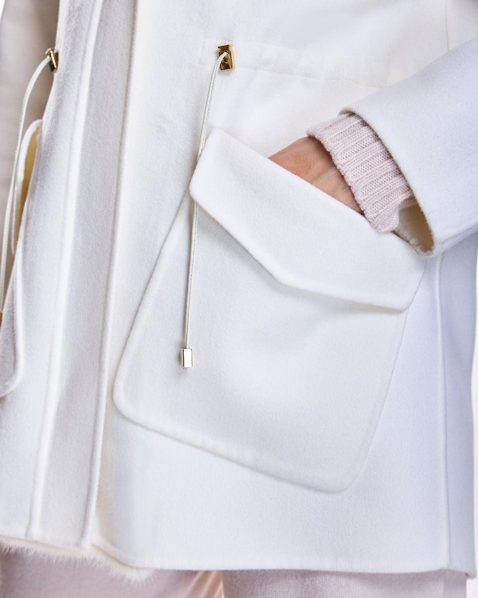 Wool blend Parka with Mink Trim Product Image