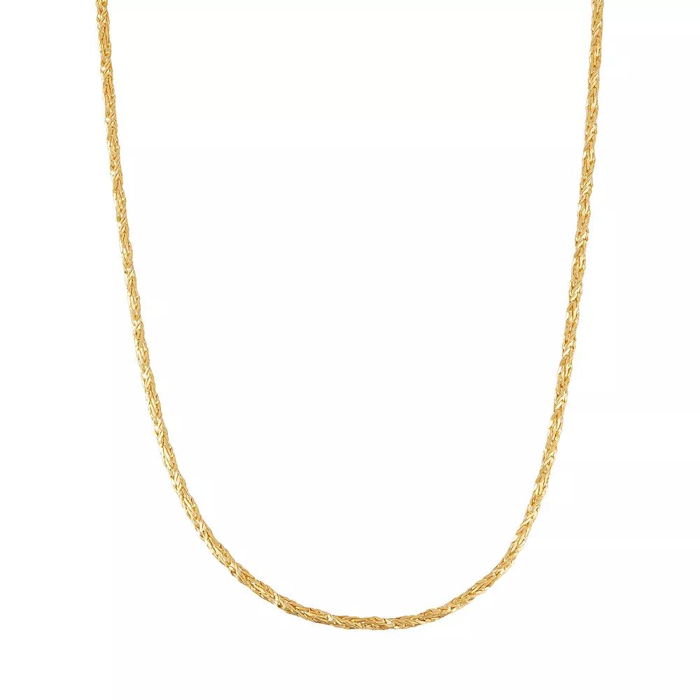 Jordan Blue Women's 14k Gold Over Silver Foxtail Chain Necklace, Size: 18", Gold Tone Product Image