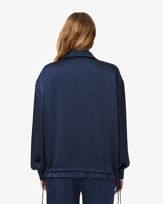 High Zipped Neck Oversized Popover Jacket Product Image