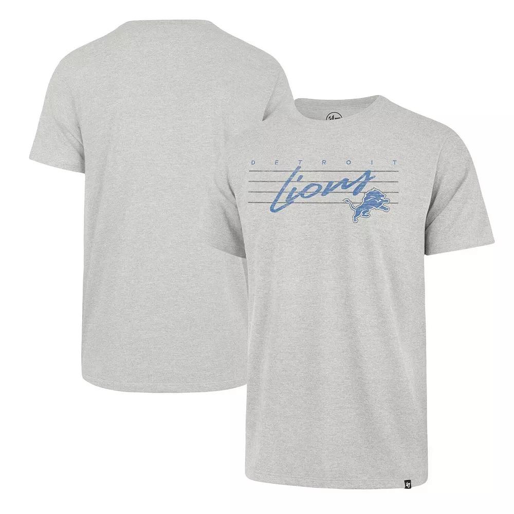 Men's '47 Gray Detroit Lions Downburst Franklin T-Shirt,  Product Image