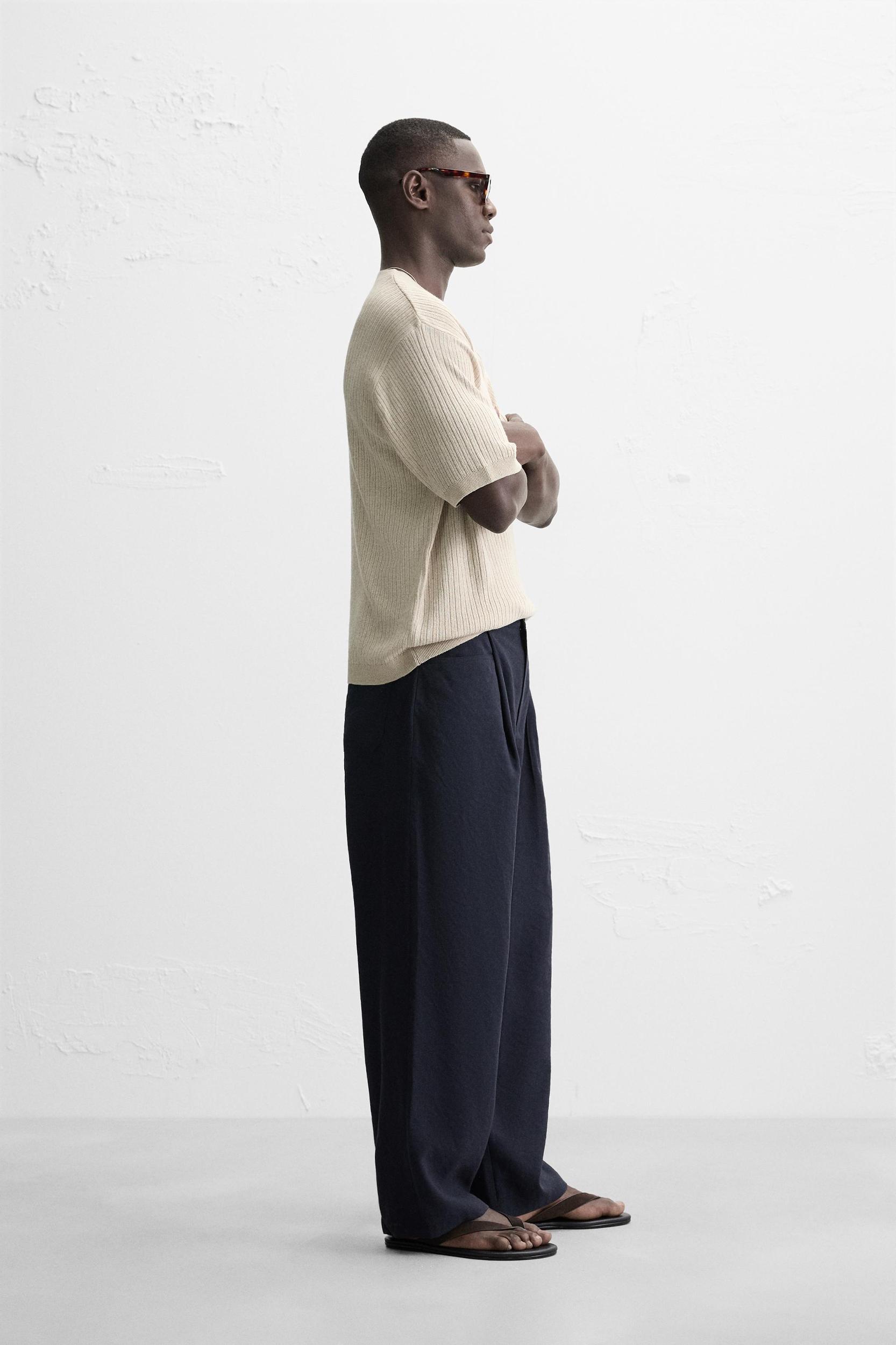 JACQUARD KNIT T-SHIRT Product Image