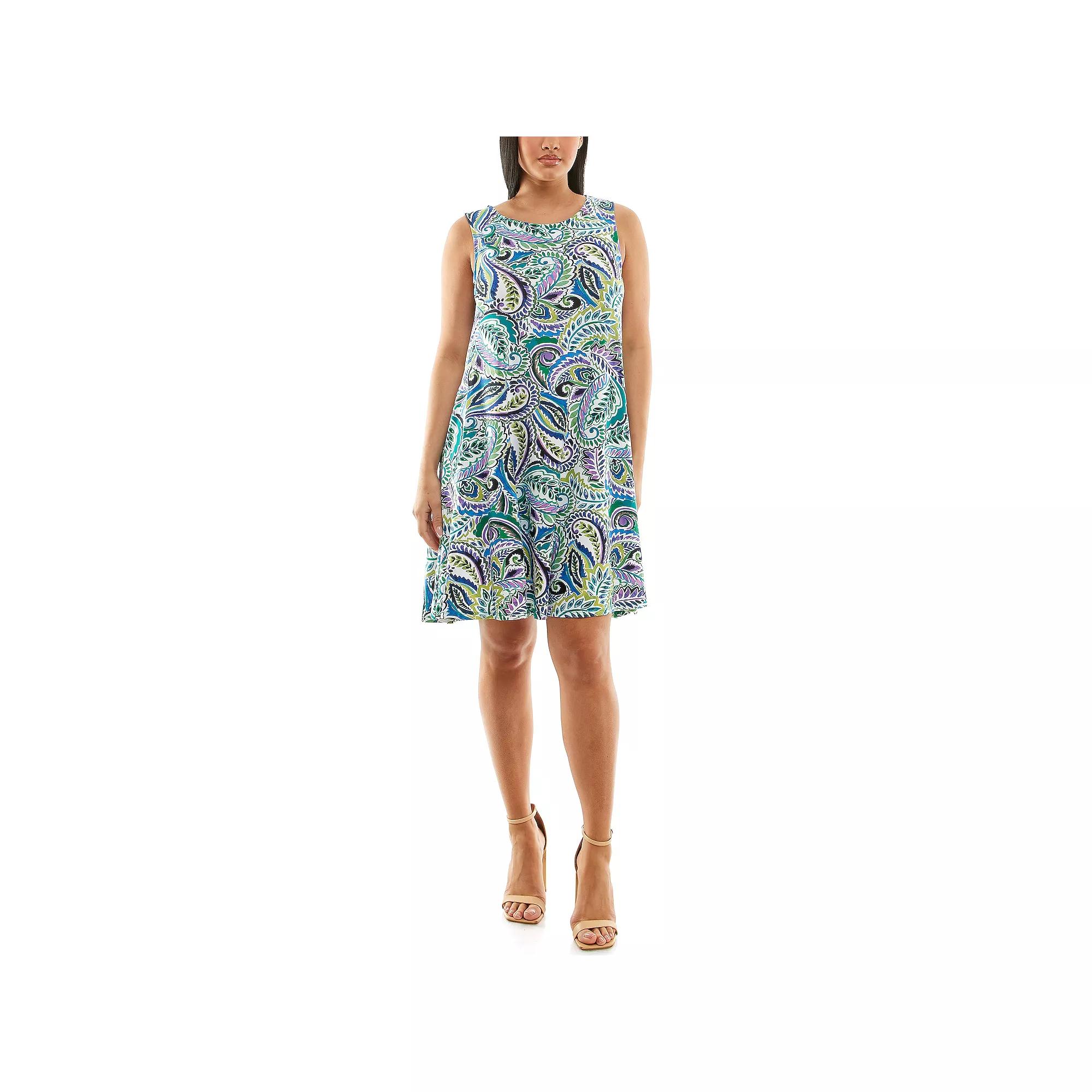 Women's Nina Leonard Floral Swing Dress,  Product Image