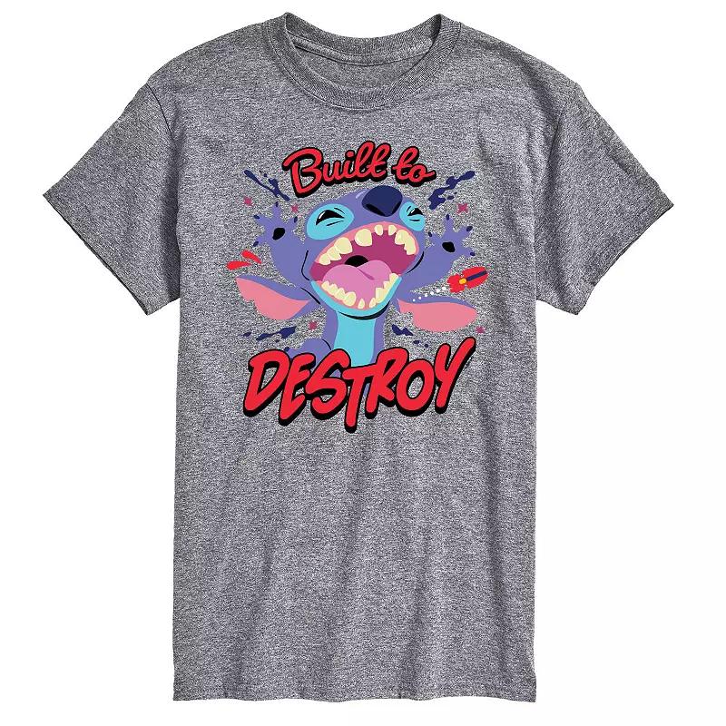 Disney's Lilo & Stitch Big & Tall Built To Destroy Graphic Tee, Men's,  Product Image