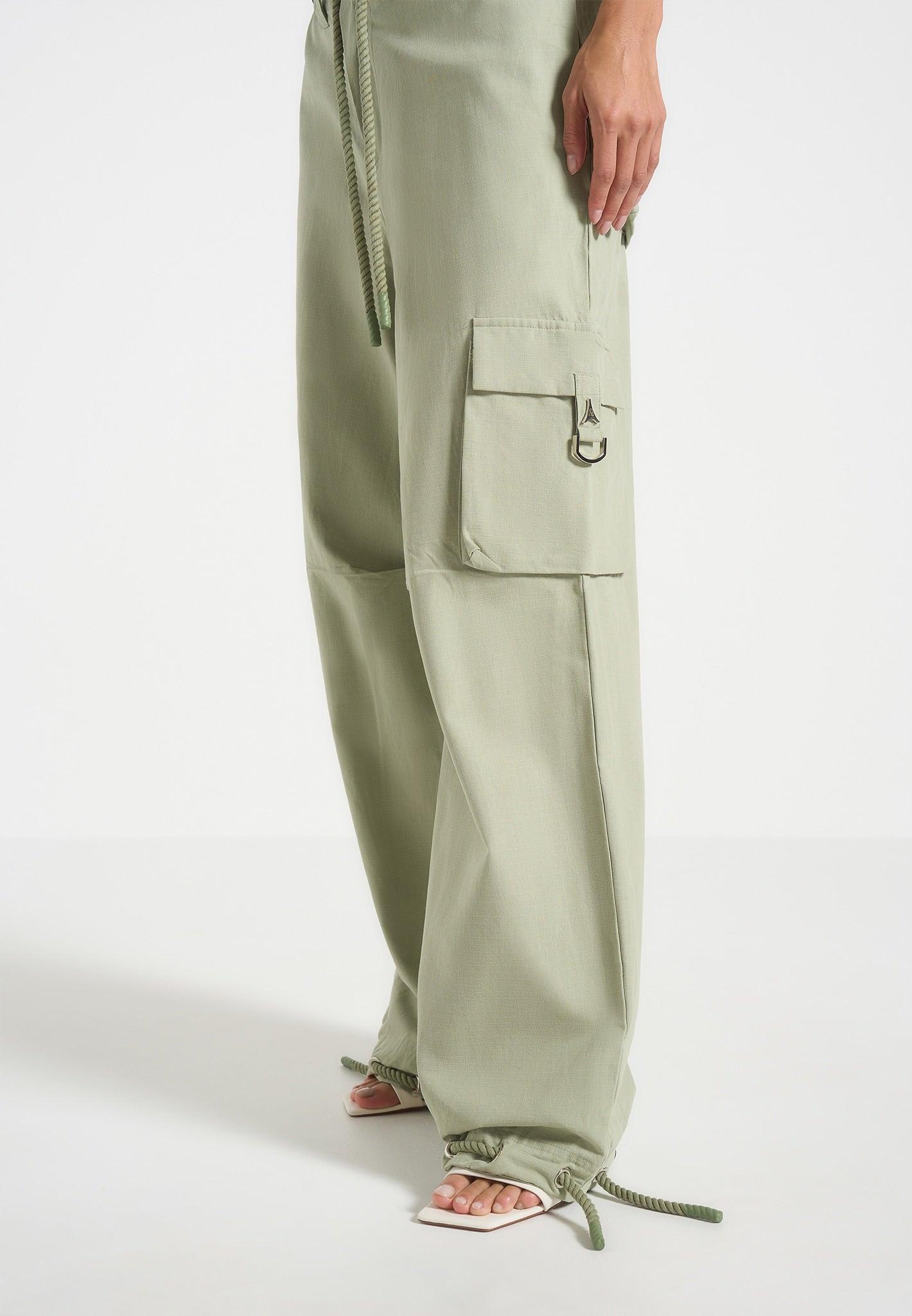 Rosa - Ripstop Parachute Cargo Pants - Sage Female Product Image