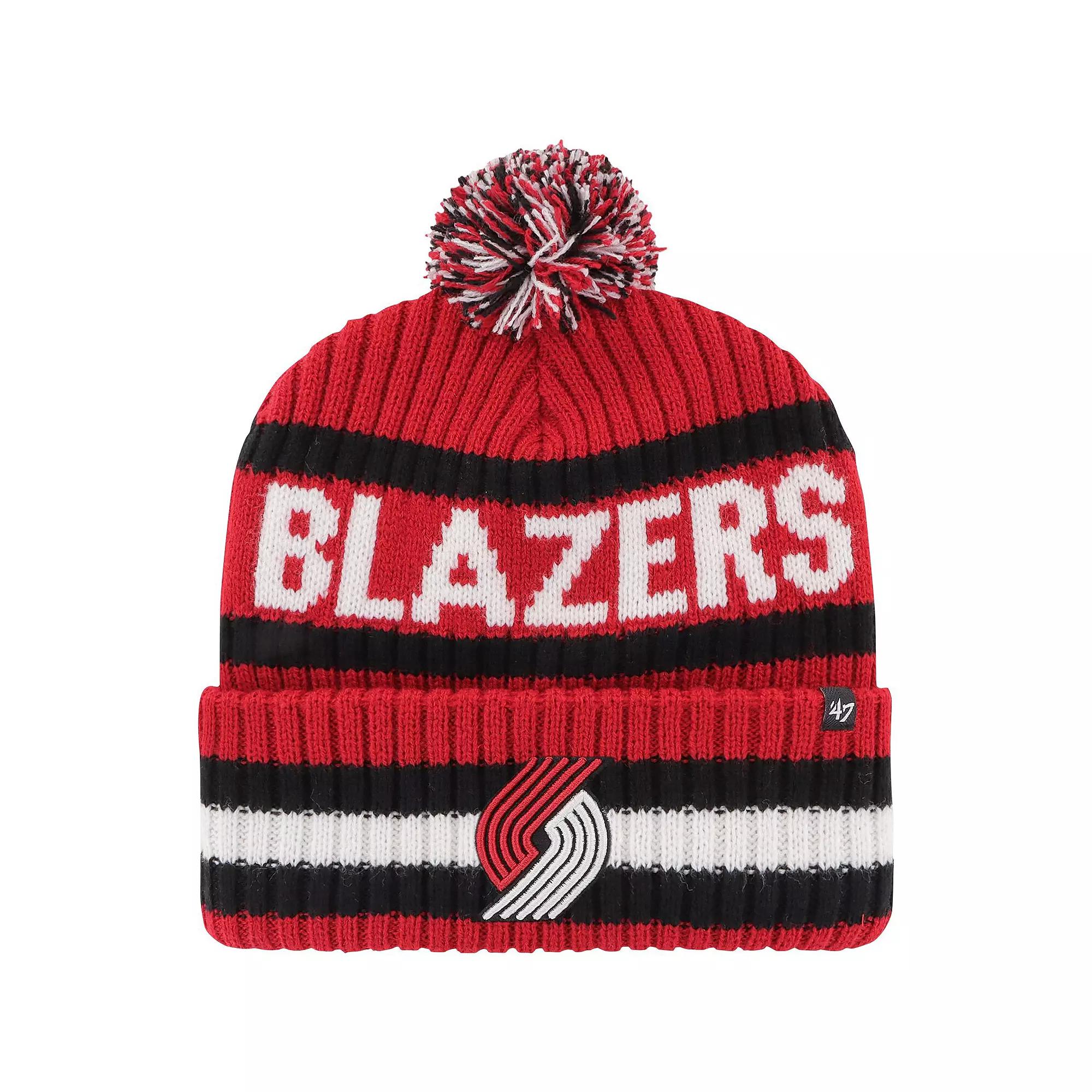 Mens 47 Portland Trail Blazers Bering Cuffed Knit Hat with Pom Product Image