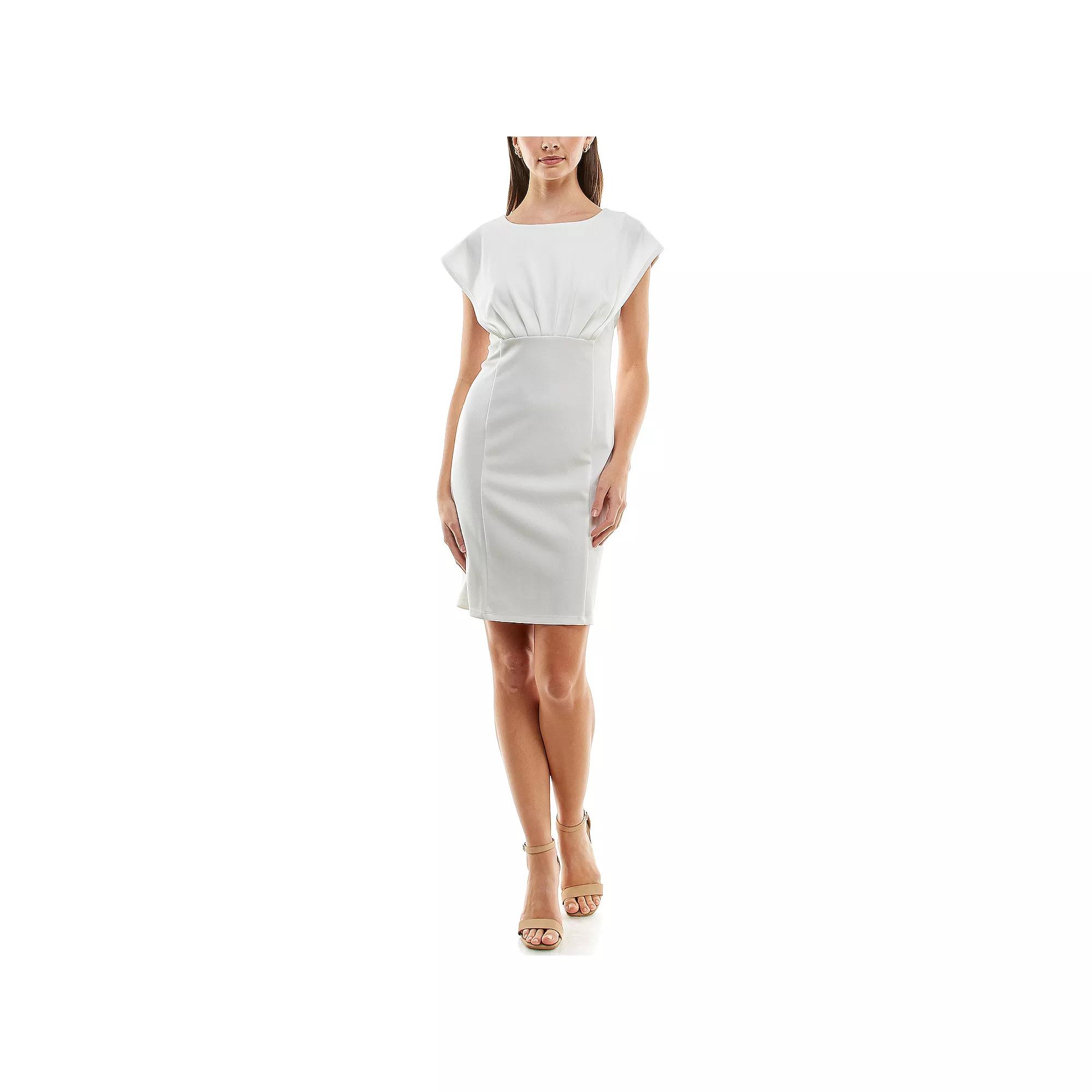 Women's Nina Leonard Scoop Neck Sheath Dress,  Product Image