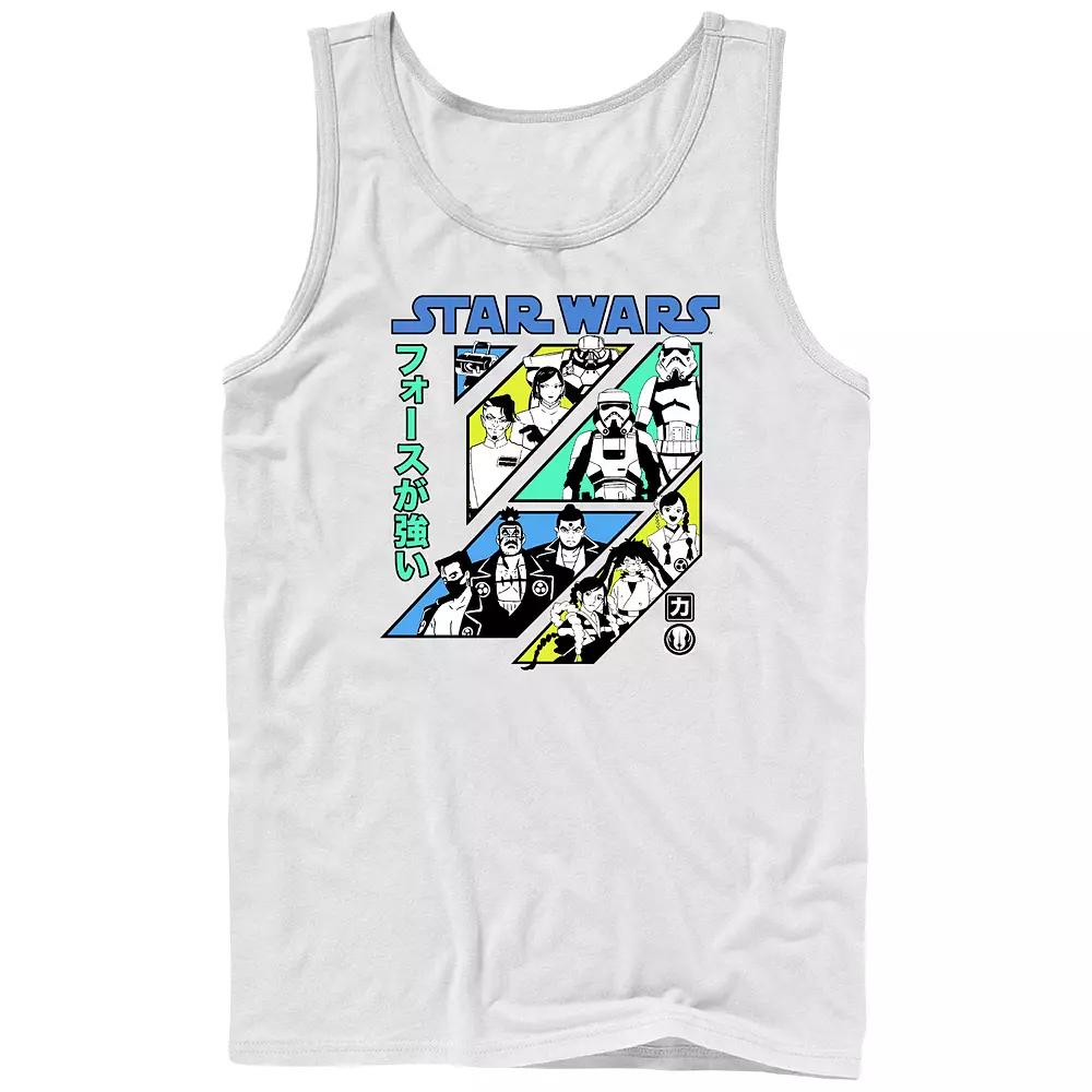 Men's Star Wars Visions Kanji Slant Panels Graphic Tank,  Product Image
