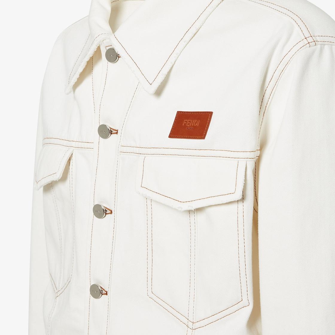 Jeans JacketWhite jeans jacket Product Image