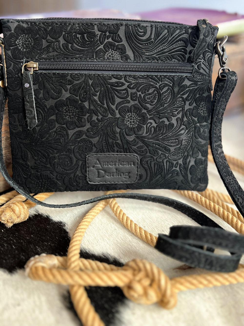 Darling Tooled Embossed Leather Crossbody Product Image