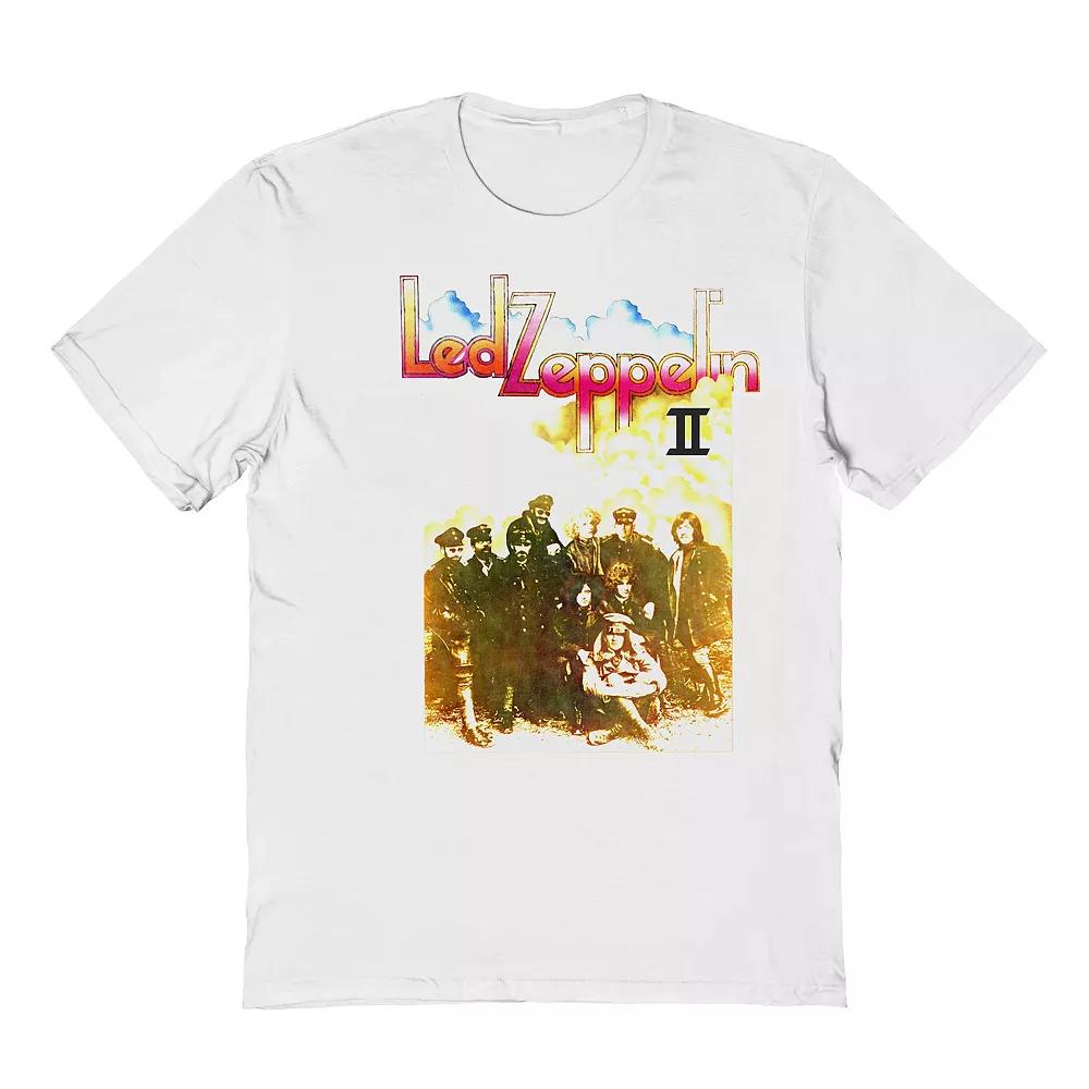 Men's Led Zeppelin Band Clouds Graphic Tee, Size: XXL, White Product Image