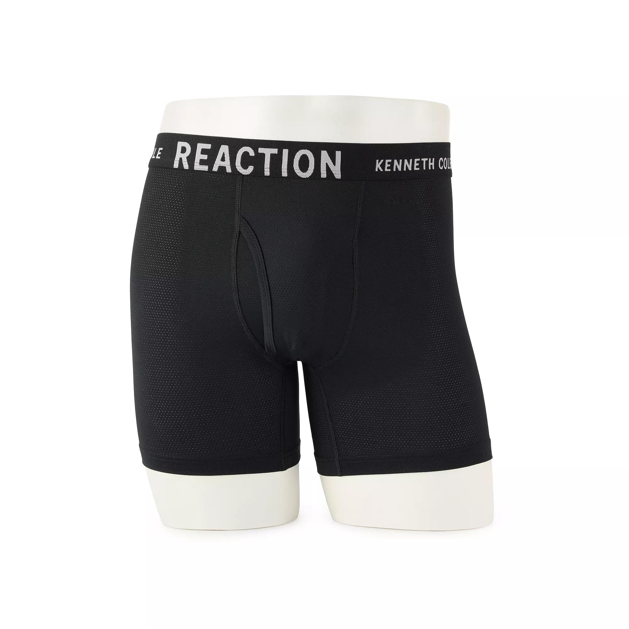 Men's Kenneth Cole Reaction 3-Pack Mesh Boxer Briefs, Size: Small, Black Product Image