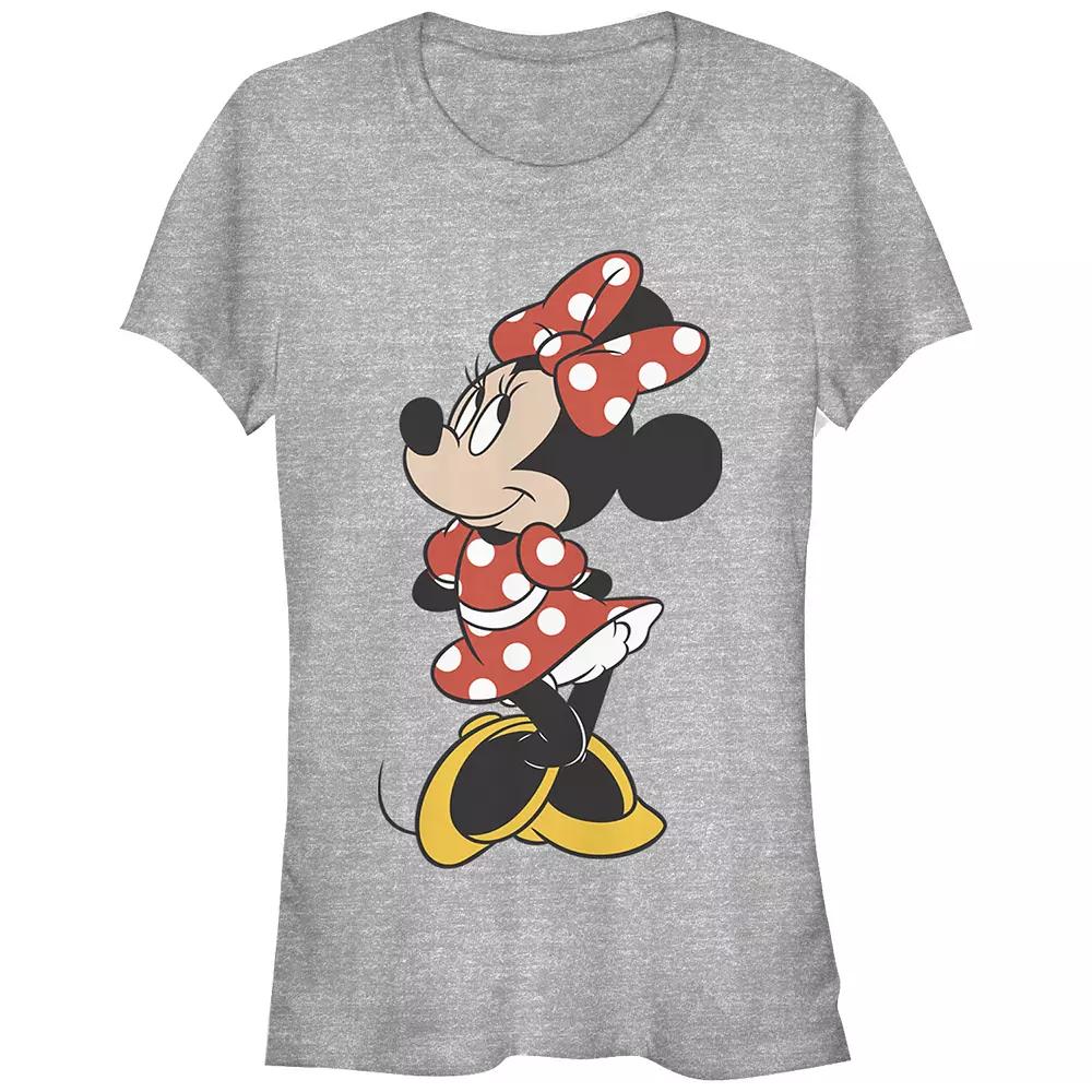 Disney's Minnie Mouse Juniors' Vintage Minnie Pose Fitted Graphic Tee, Girl's,  Product Image
