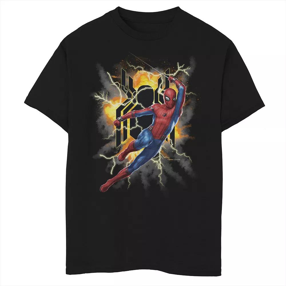 Boys 6-20 Marvel Spider-Man Far From Home Exploding Logo Action Pose Graphic Tee, Boy's,  Product Image